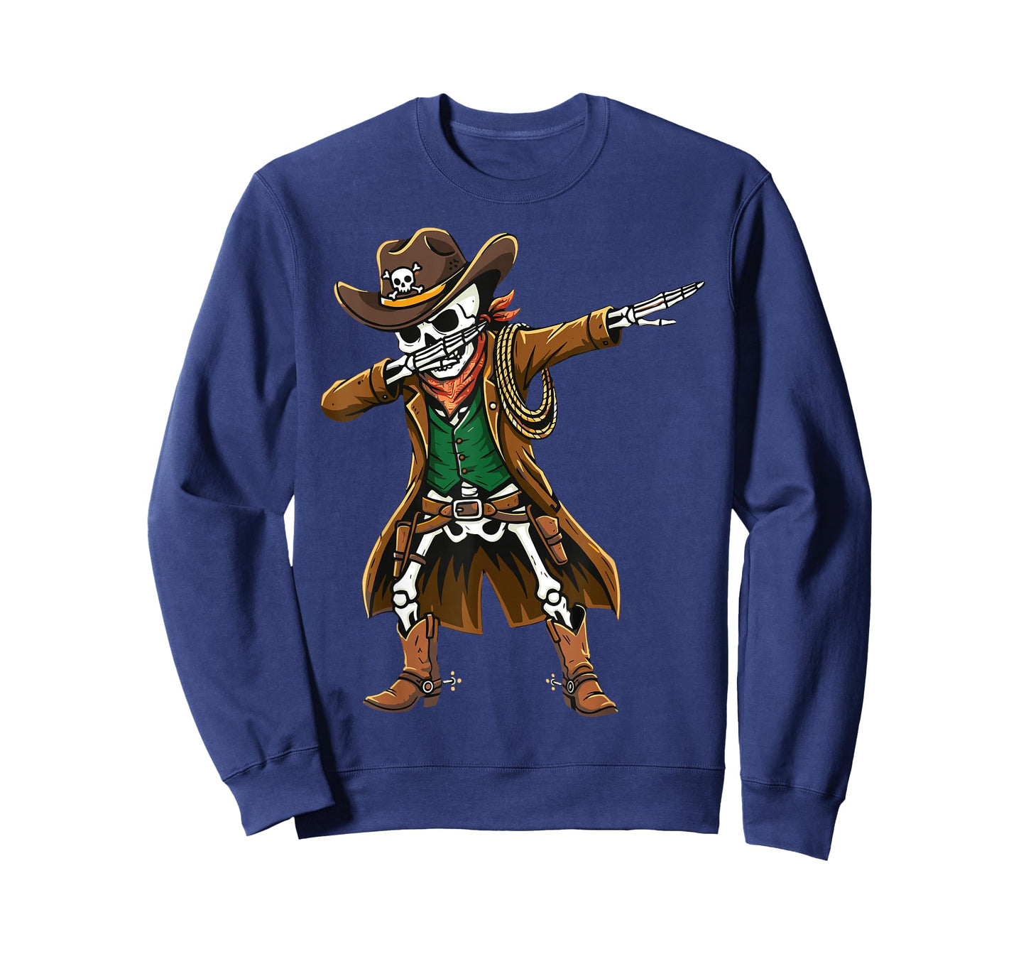 Dabbing Skeleton Cowboy Funny Western T-Shirt