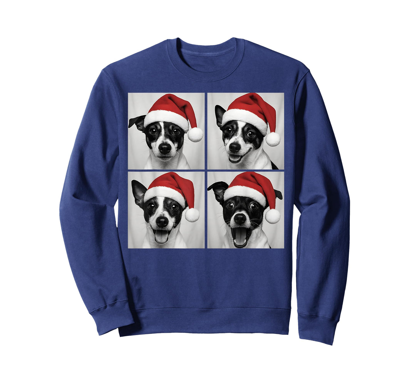 Funny Christmas Rat Terrier Santa Dog Lover Photo Booth T-Shirt