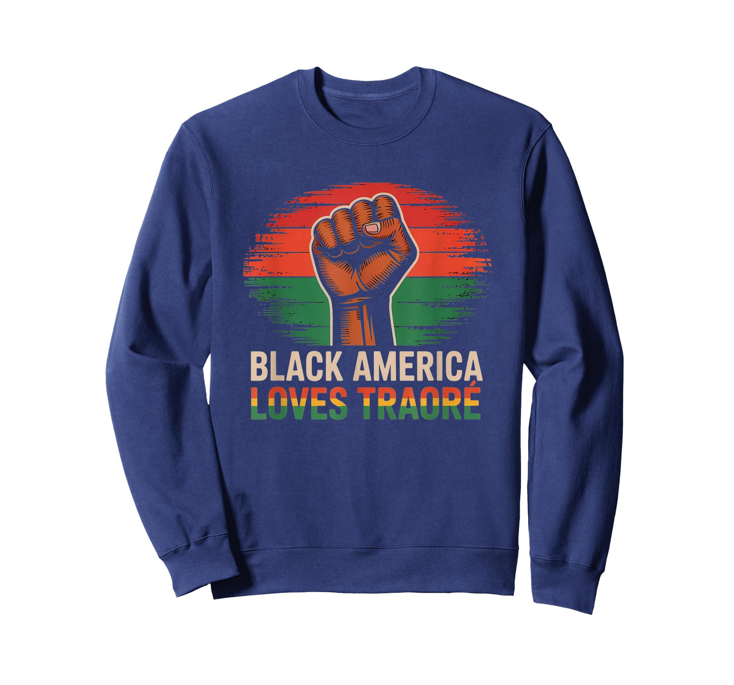 Black America Loves Traore' - Captain Ibrahim Traore T-Shirt