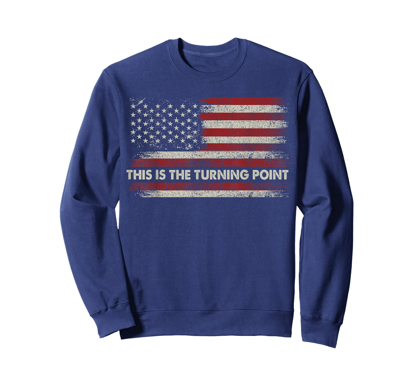 White This is The Turning Point American Flag T-Shirt