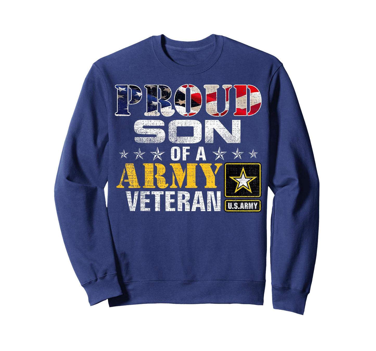 Proud Son of A Army Veteran American Flag Military Gift T-Shirt
