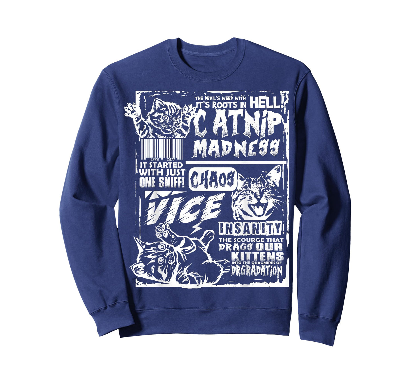 Catnip Madness Funny Cat Gifts for Cat Lover Cat Dad Cat Mom T-Shirt
