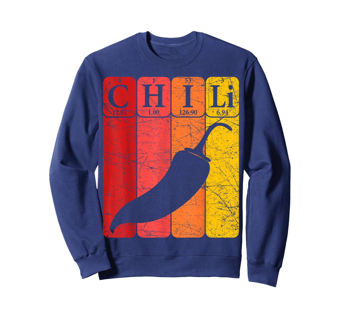 Chili Periodic Table Elements Chili Pepper Spicy Food Retro T-Shirt