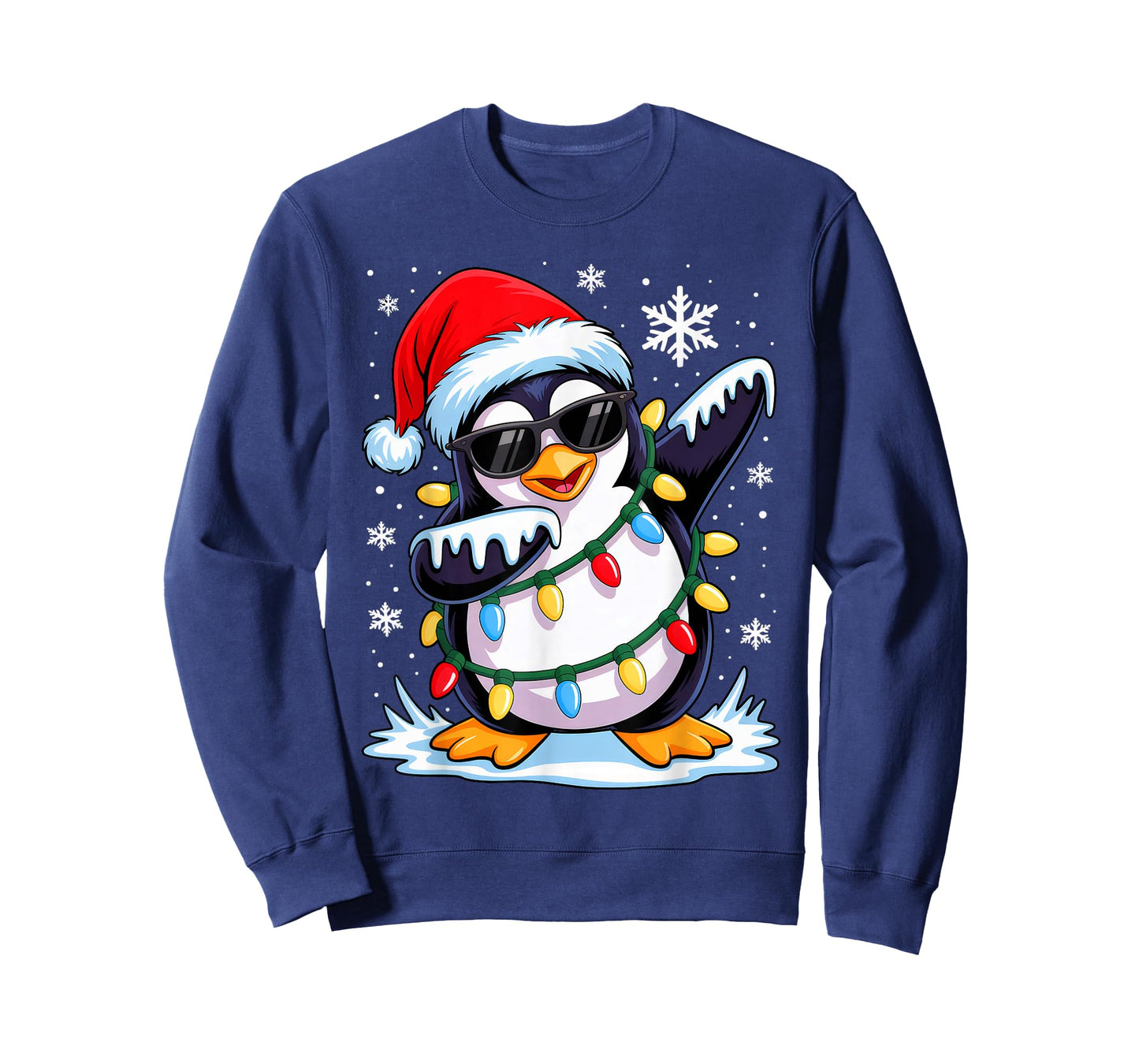 Dabbing Penguin Christmas Boys Girls Kids Funny Xmas Squad T-Shirt