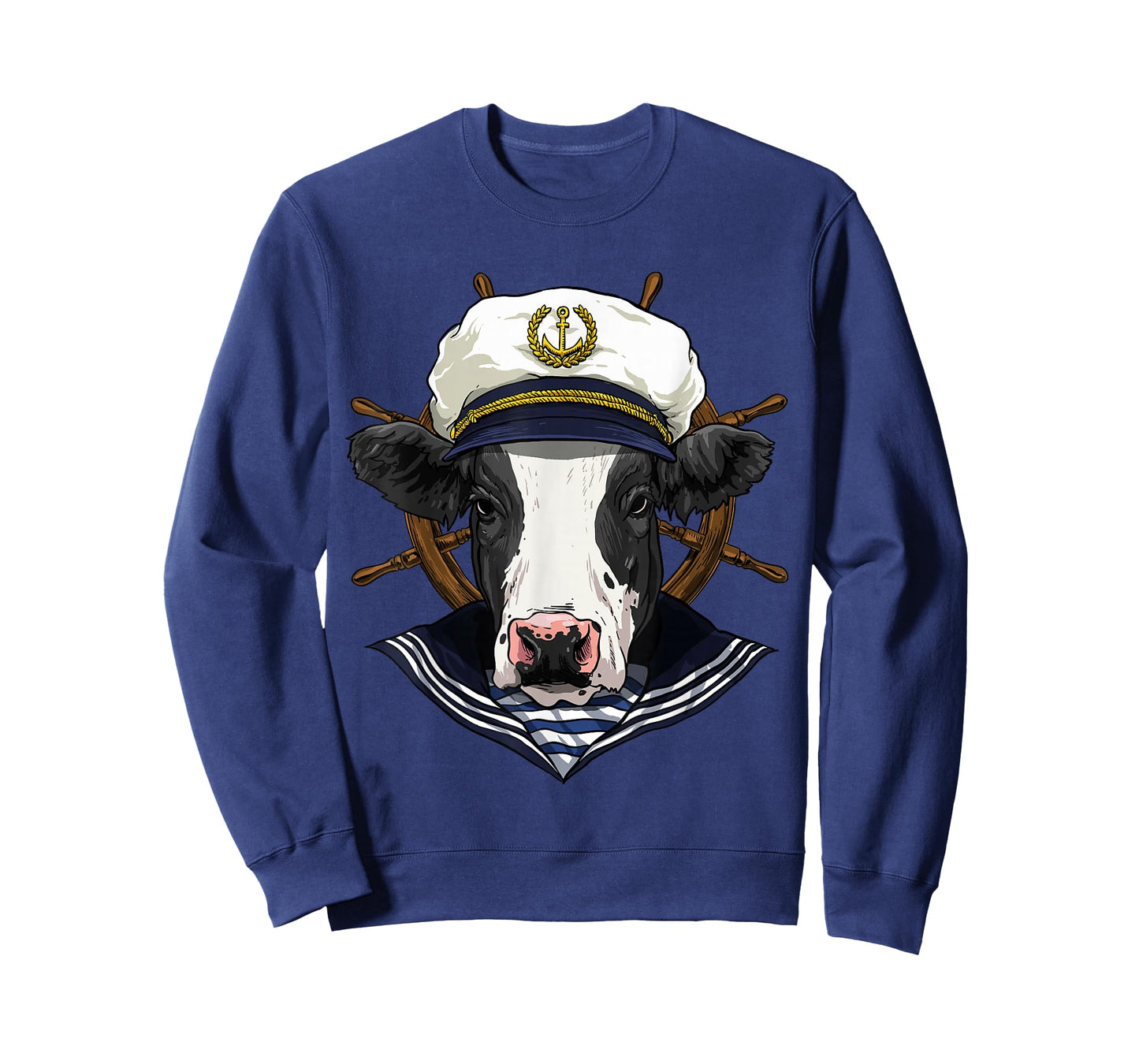 Cow Sailor Boat Captain Farmer Cow Farm Animal T-Shirt