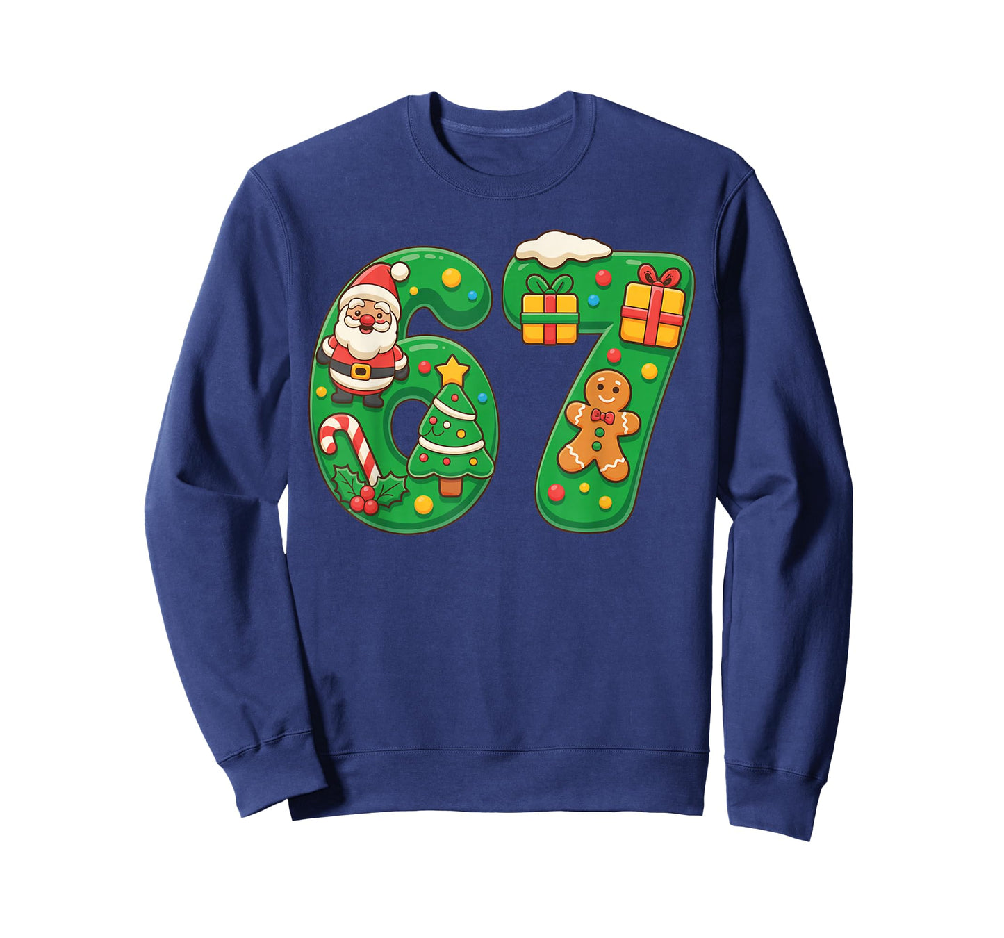 Christmas 67 Santa Tree Gingerbread Funny 67 Trendy T-Shirt