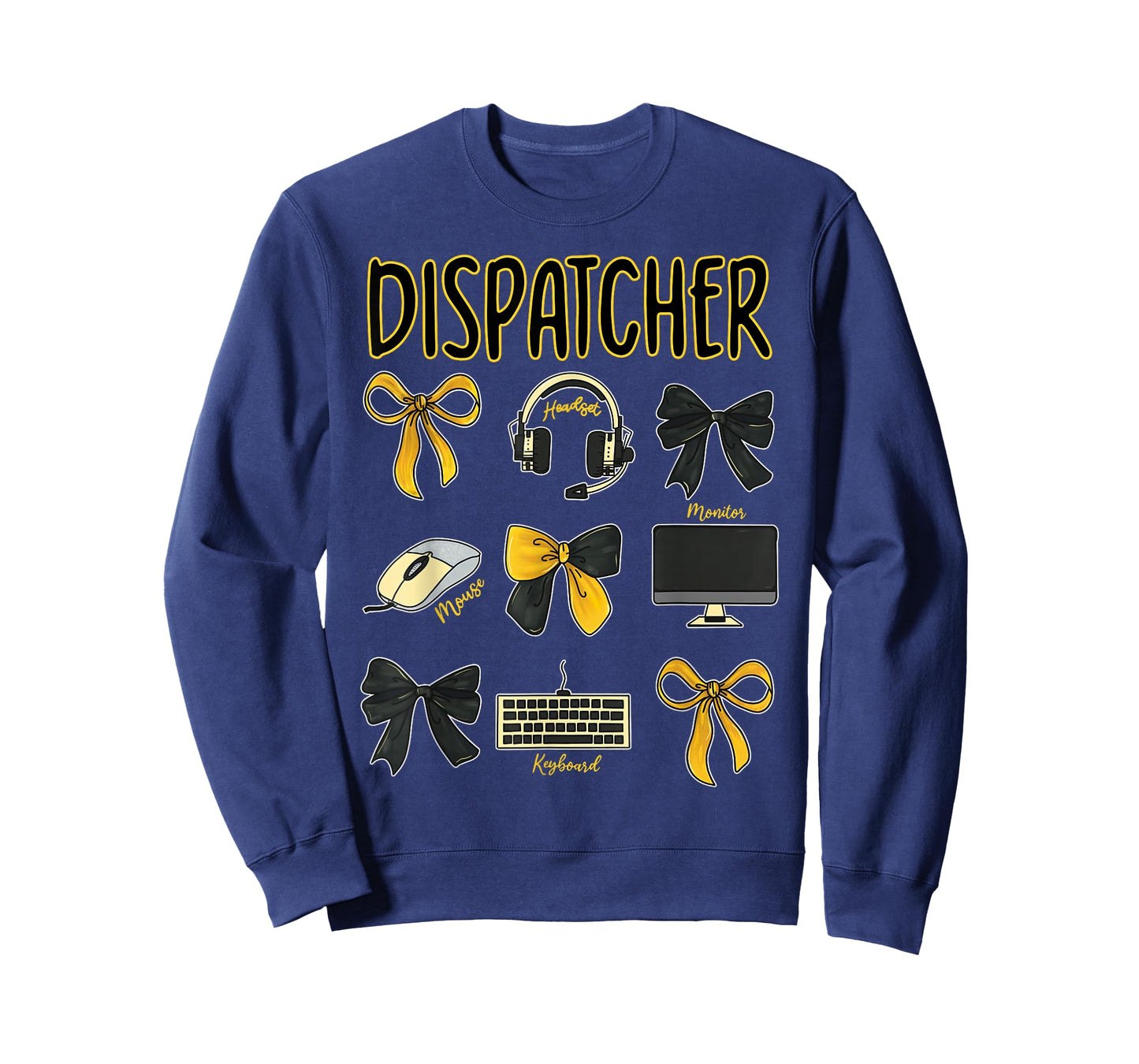 Coquette Bow 911 Dispatcher Dispatch Police Dispatch US Flag T-Shirt