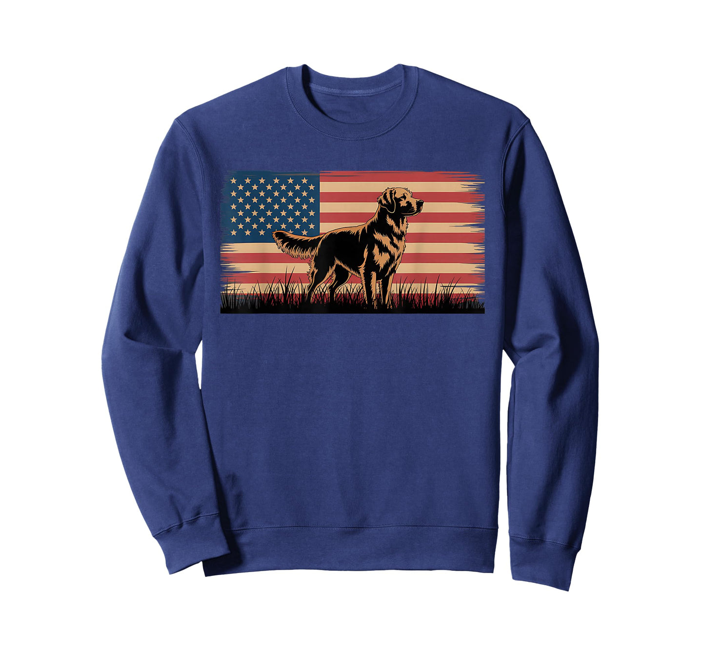Patriotic Golden Retriever Tee | American Flag Dog Gifts T-Shirt