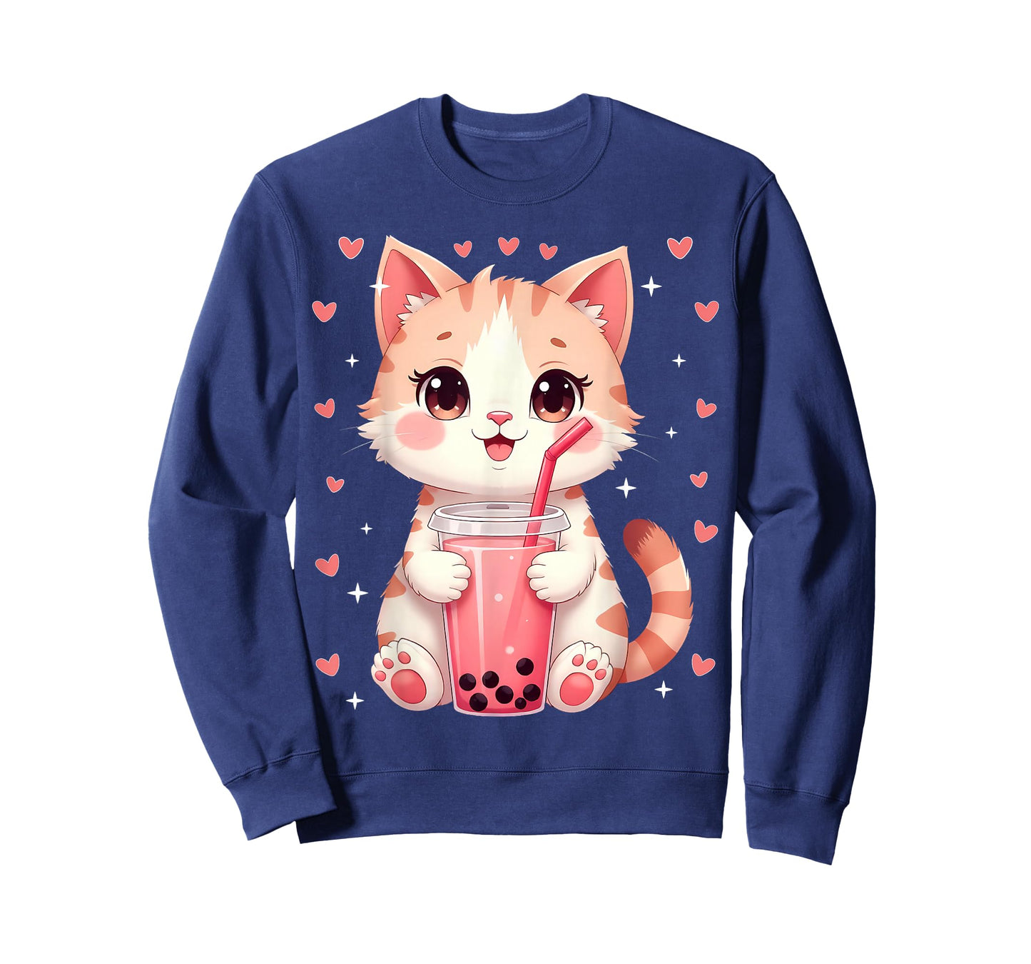 Cat Boba Tea Bubble Tea Anime Girls Women Kawaii Neko Lover T-Shirt