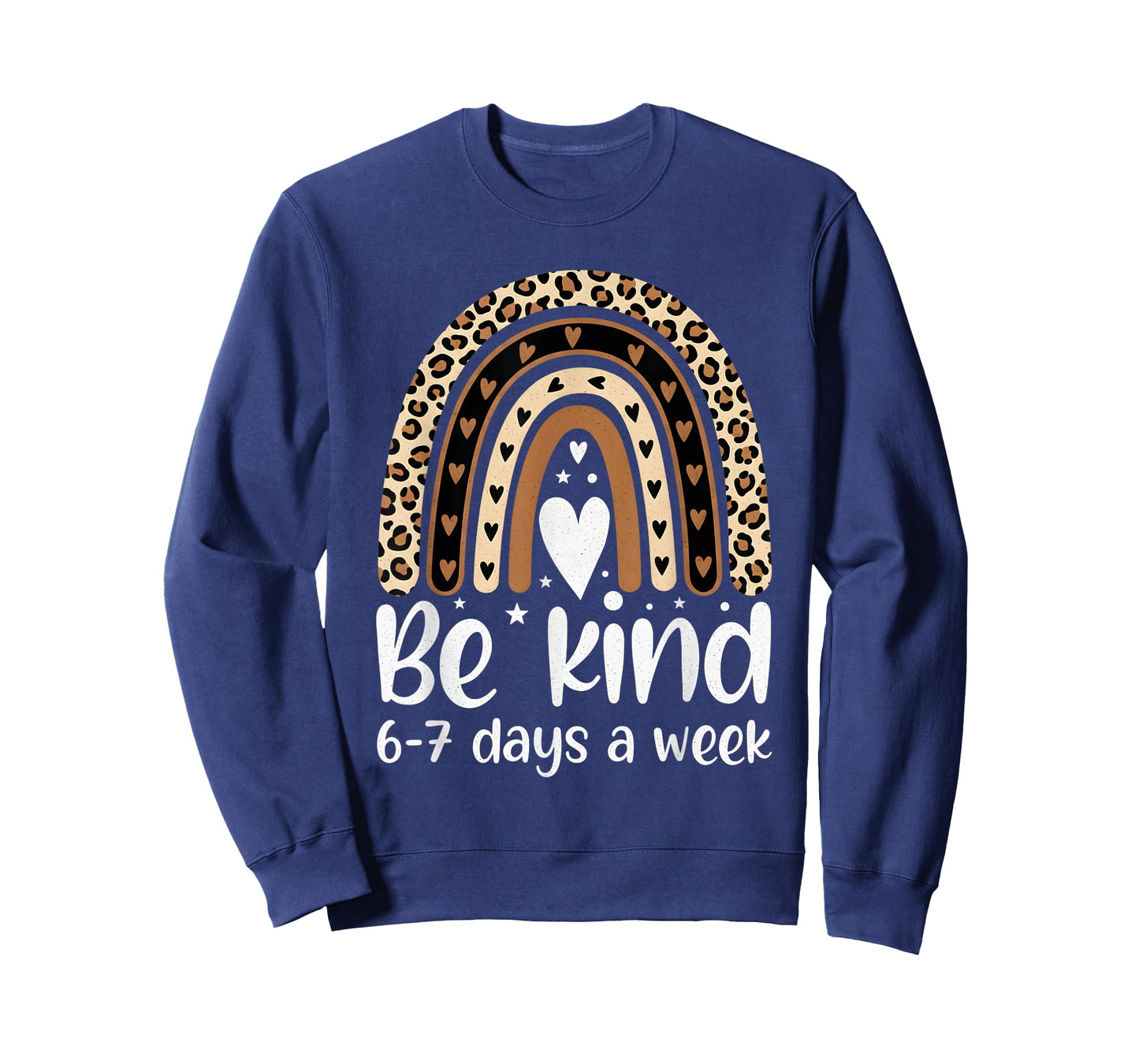 Be Kind 6-7 Days A Week Six Seven Meme Cute Heart Leopard T-Shirt