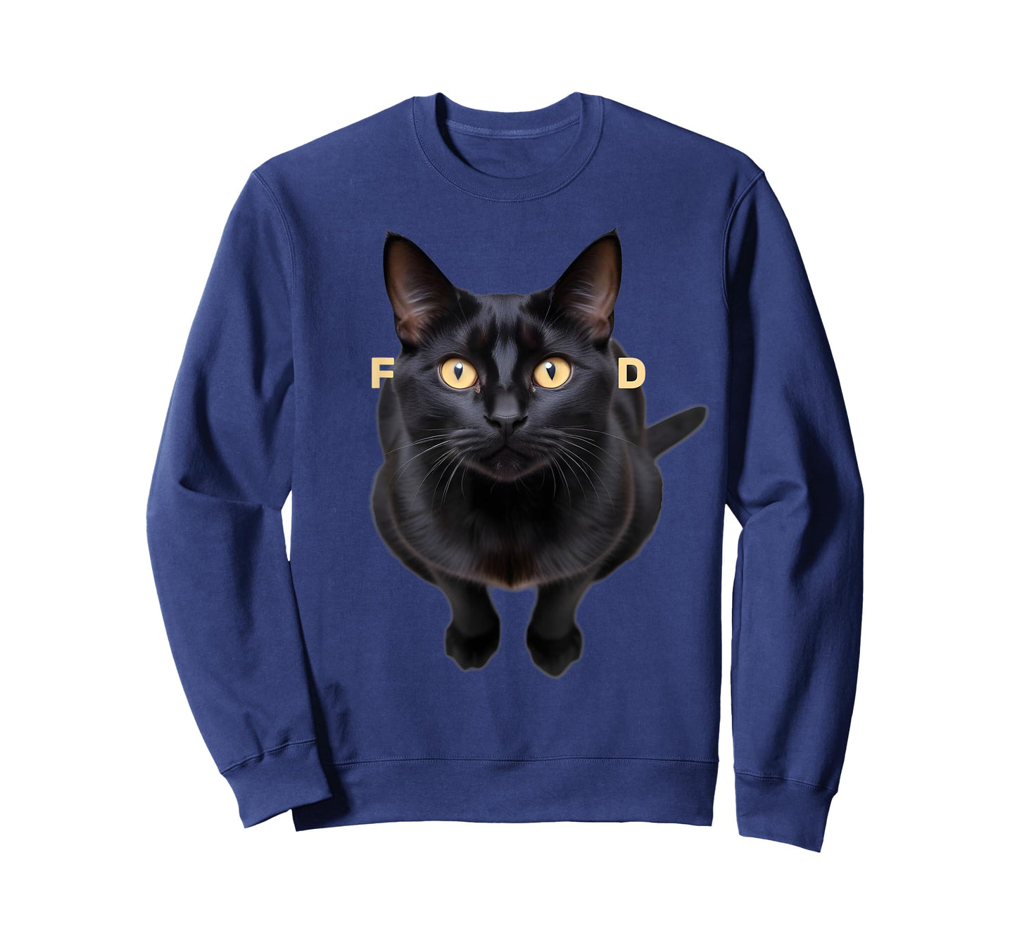 Funny Black Cat Food Men Women Girls Kids T-Shirt