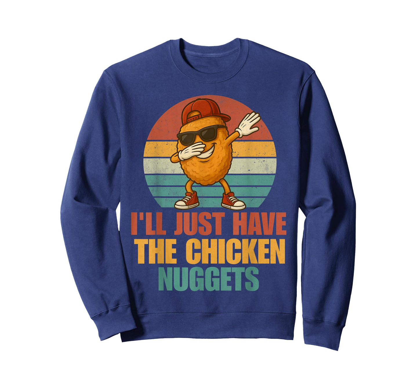 Funny Dabbing Chicken Nugget Bruh Boys Kids Retro Fast Food T-Shirt
