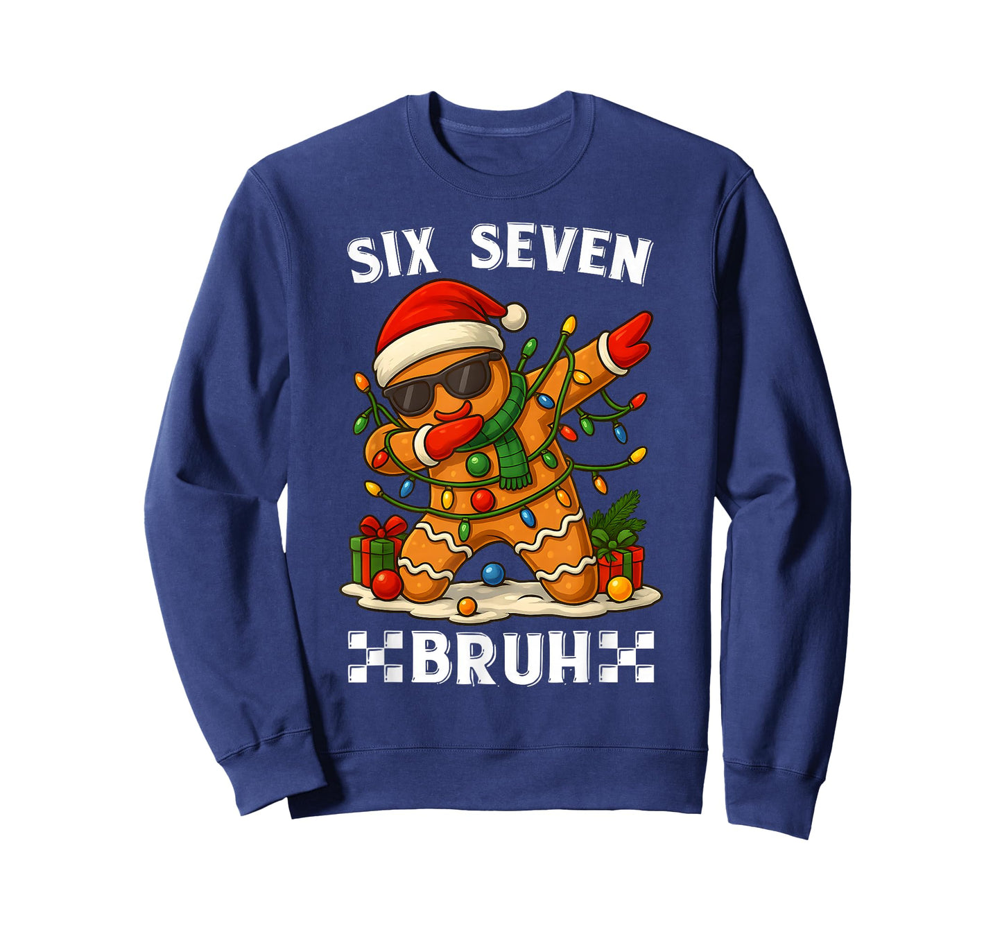 67 Six Seven Bruh Funny Christmas Dabbing Gingerbread Meme T-Shirt