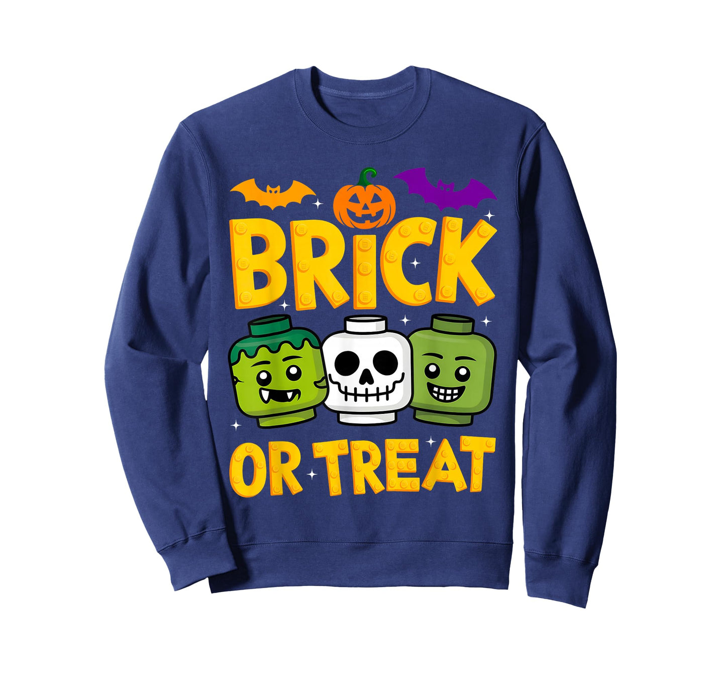Brick or Treat Halloween Master Builder Blocks Building Kids T-Shirt