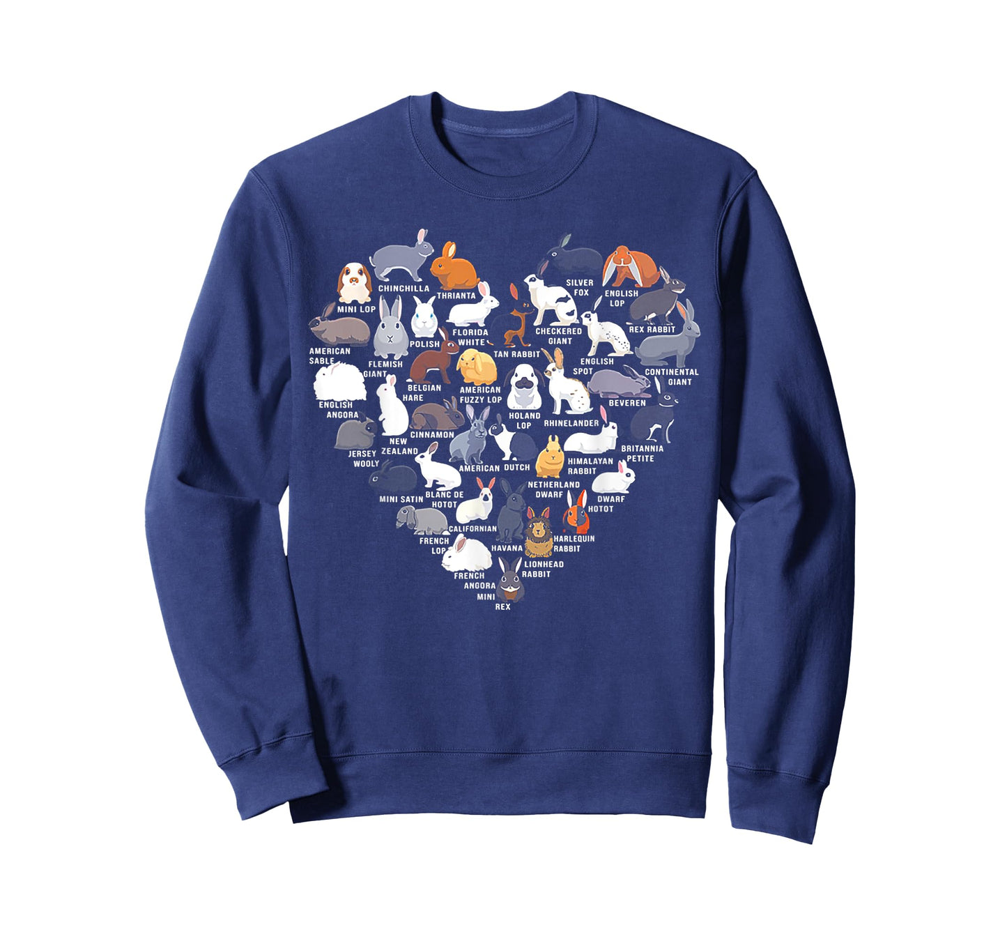 Love Bunnies Funny Rabbit Heart T-Shirt Small