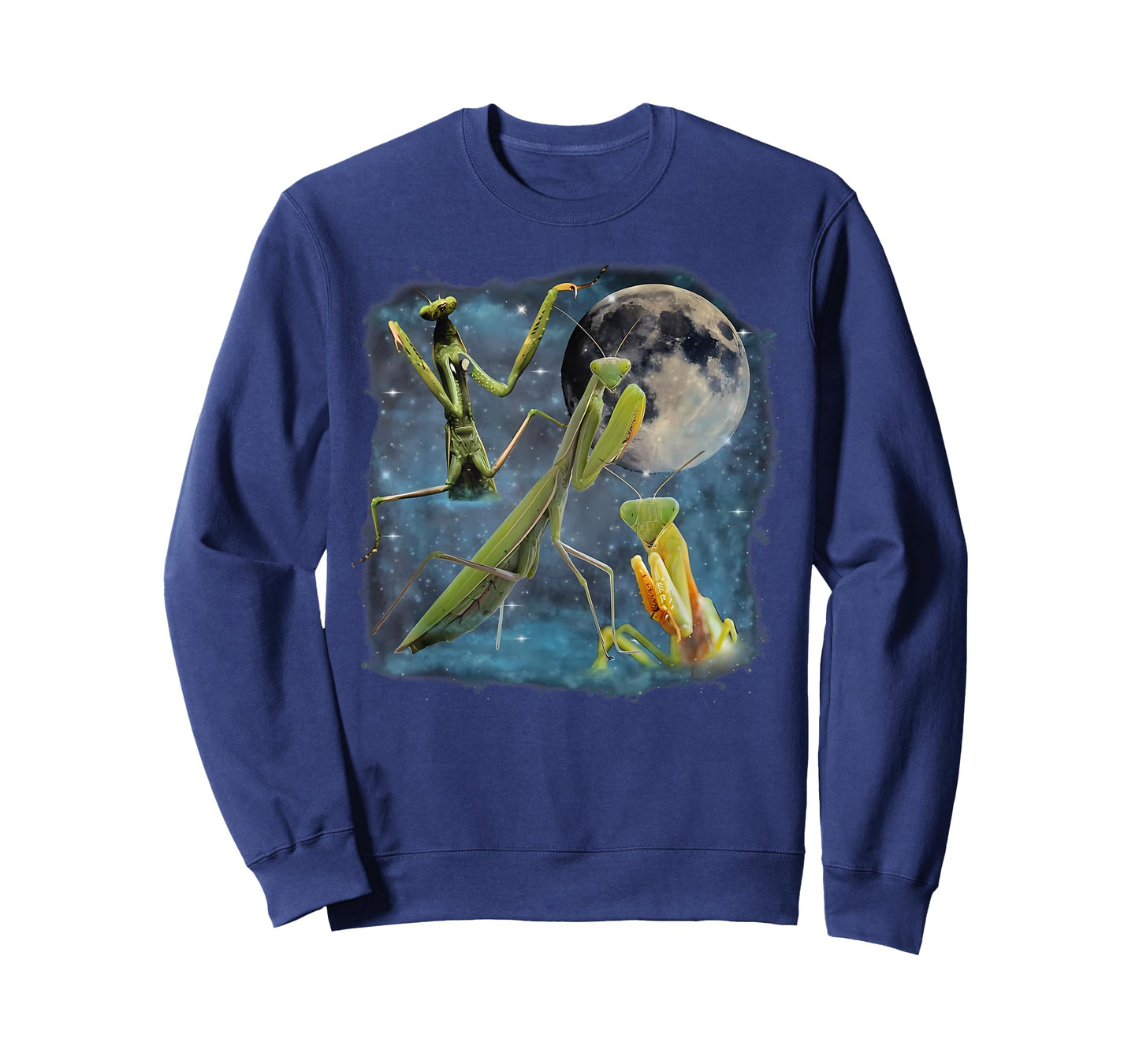 3 Praying Mantis Howling The Moon Entomologist Insect Lover T-Shirt