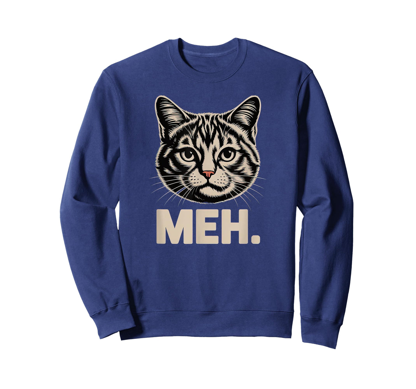 Funny Meh Cat Face Expression Sarcastic Feline T-Shirt