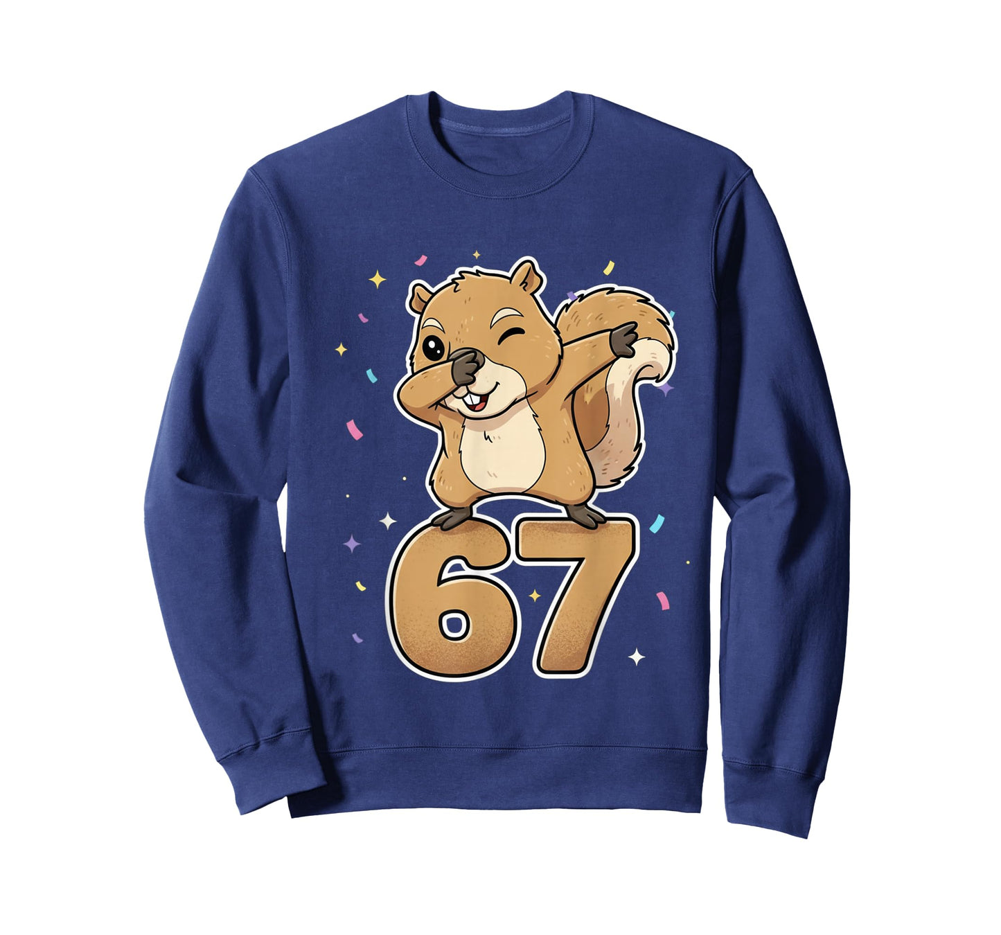 Dabbing 67 Squirrel 67 Funny Six Seven Gen Z Slang Meme T-Shirt