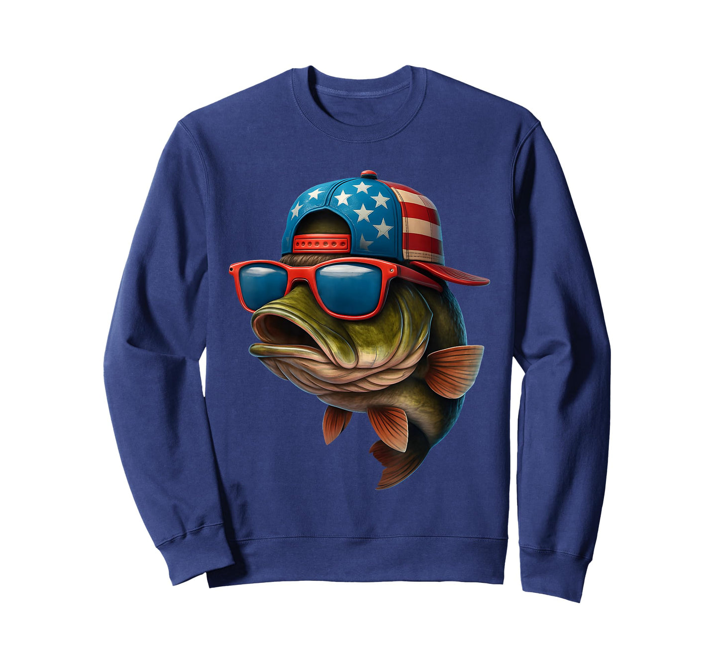 Funny USA Patriotic Fishing Fisherman American Flag Fish T-Shirt