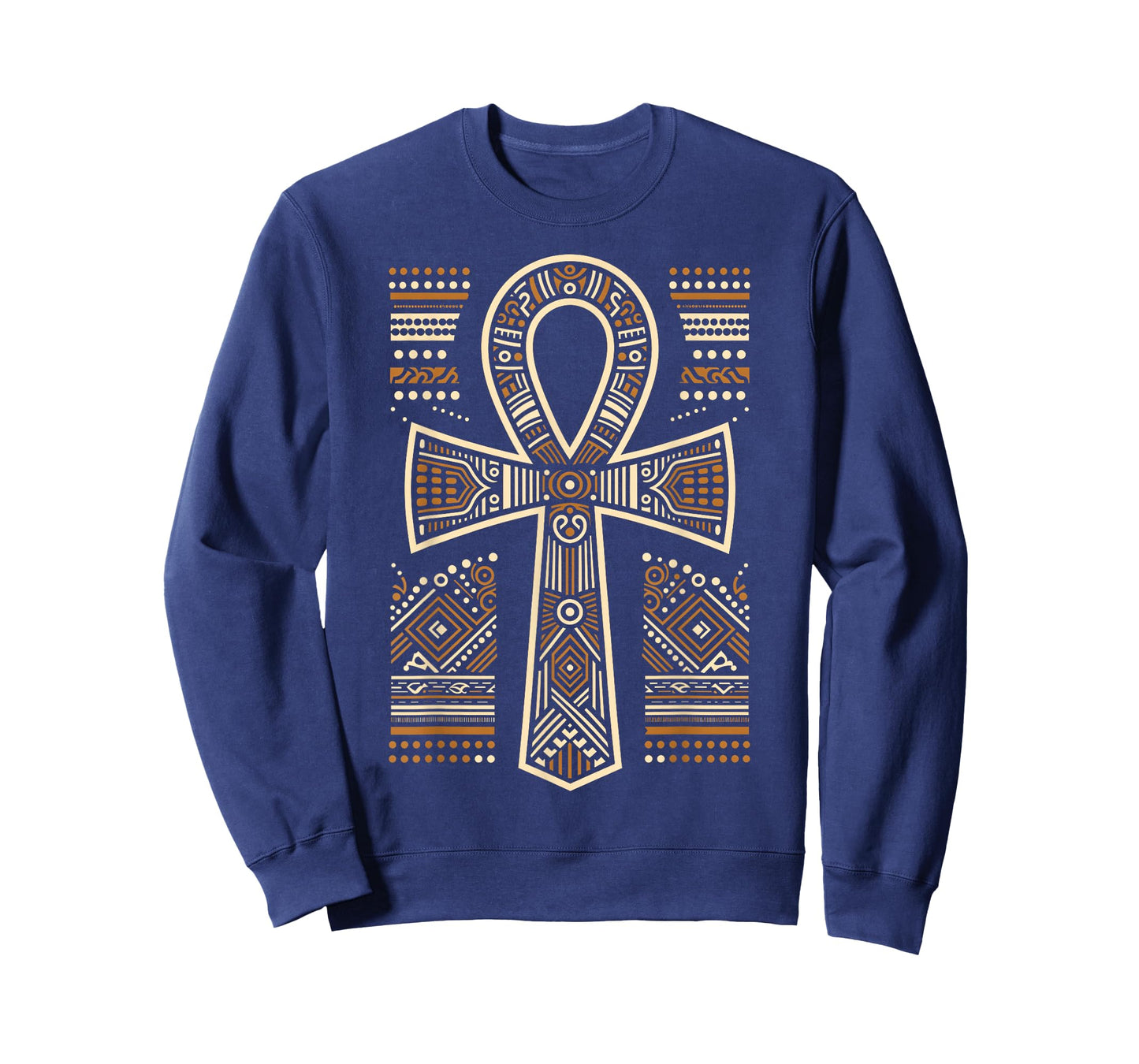Cool Egypt Ankh Key of Life Symbol In Tribal Art Style T-Shirt