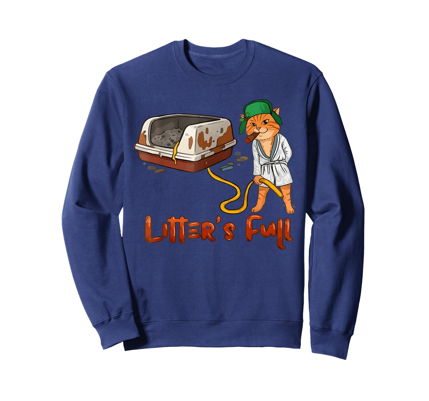 Litter’s Full Funny Cat Lovers Christmas Xmas Grumpy Humor T-Shirt