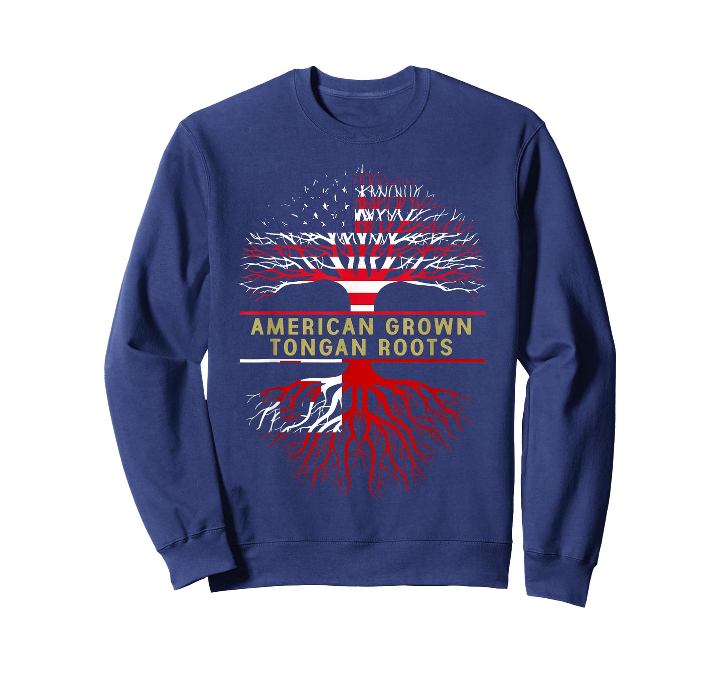 American Grown Tongan Roots America Tonga Tree Flag T-Shirt