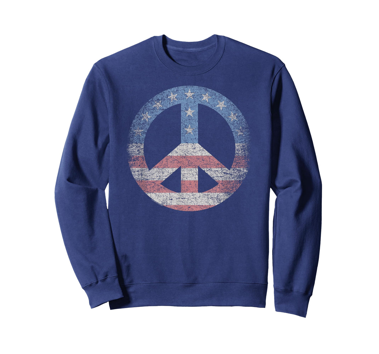 Peace In The U.S.A. Vintage American Flag Symbol T-Shirt