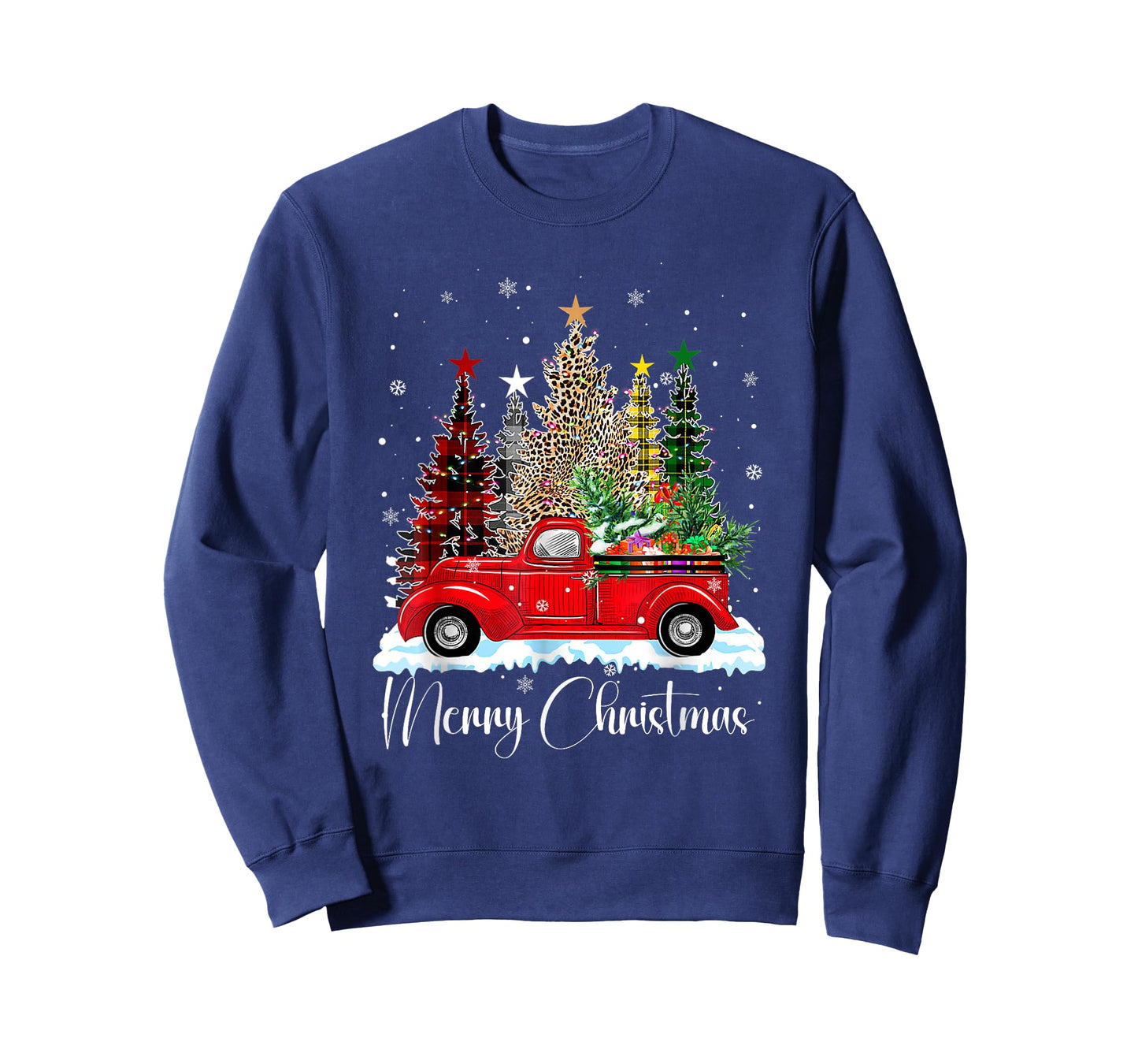 Vintage Merry Christmas Red Truck Old Fashioned Christmas T-Shirt