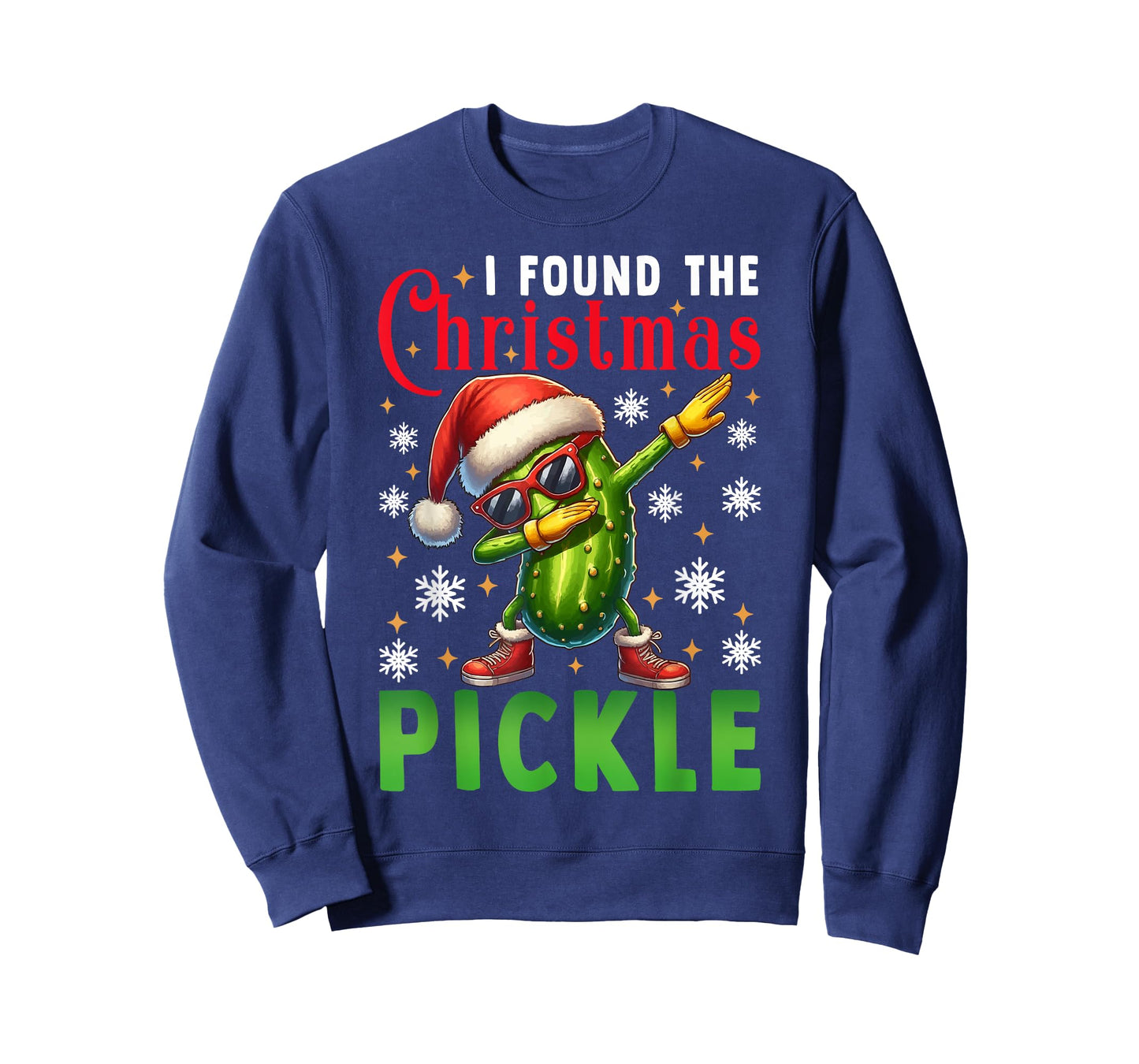 I Found Christmas Pickle Santa Hat Funny Xmas Pickle Lovers T-Shirt