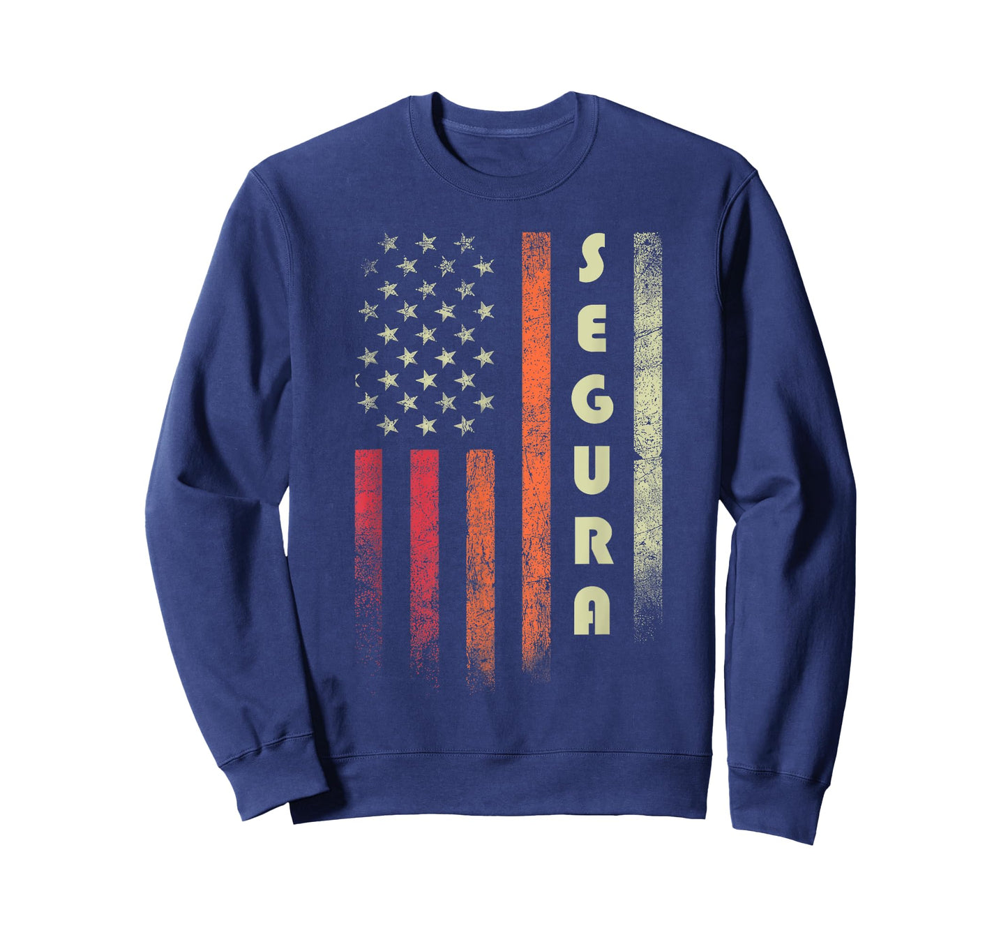 SEGURA Surname Funny Retro Vintage Birthday American Flag T-Shirt