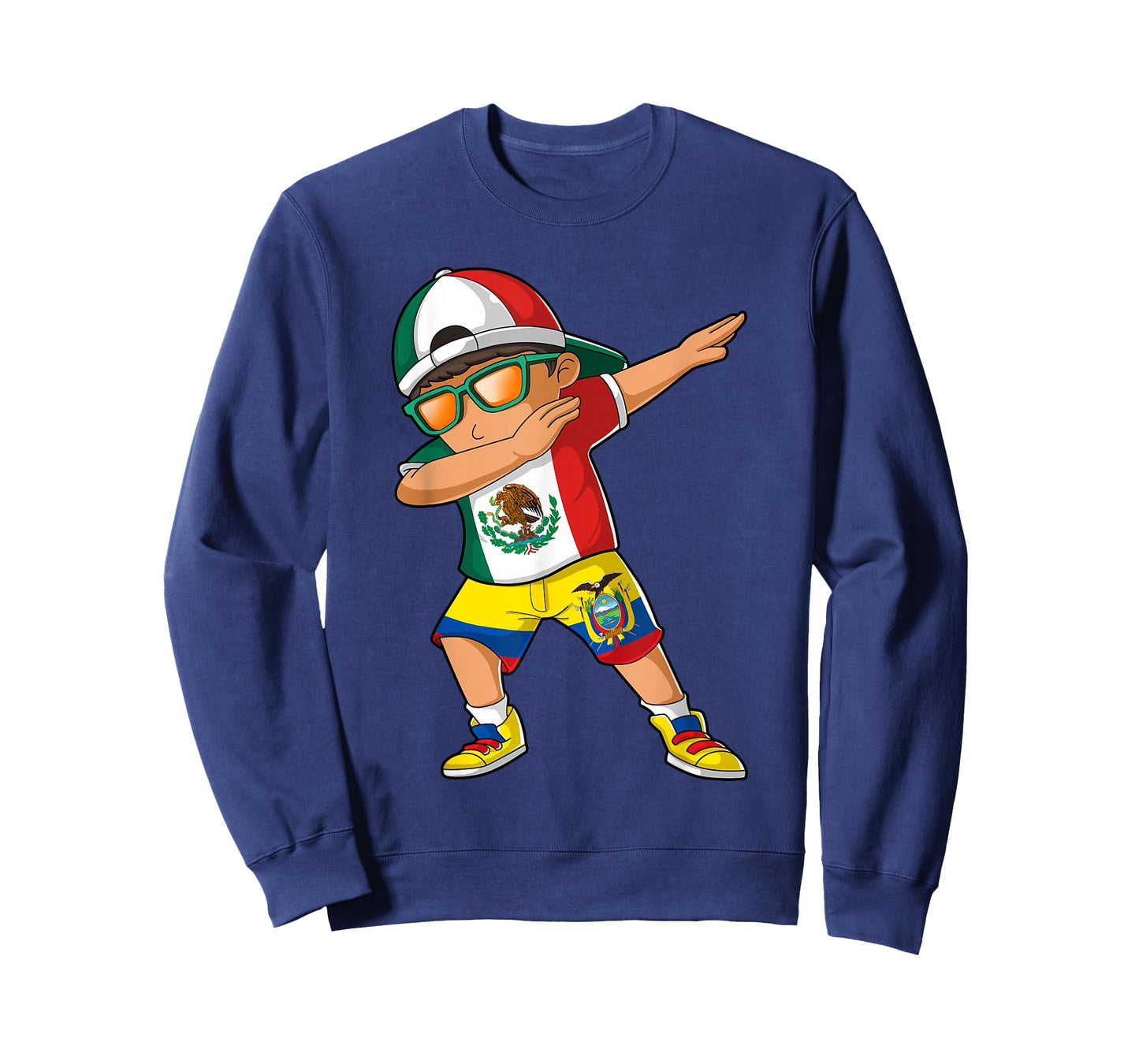 Half Mexican Half Ecuadorian Boy Mexico Ecuador Flag T-Shirt