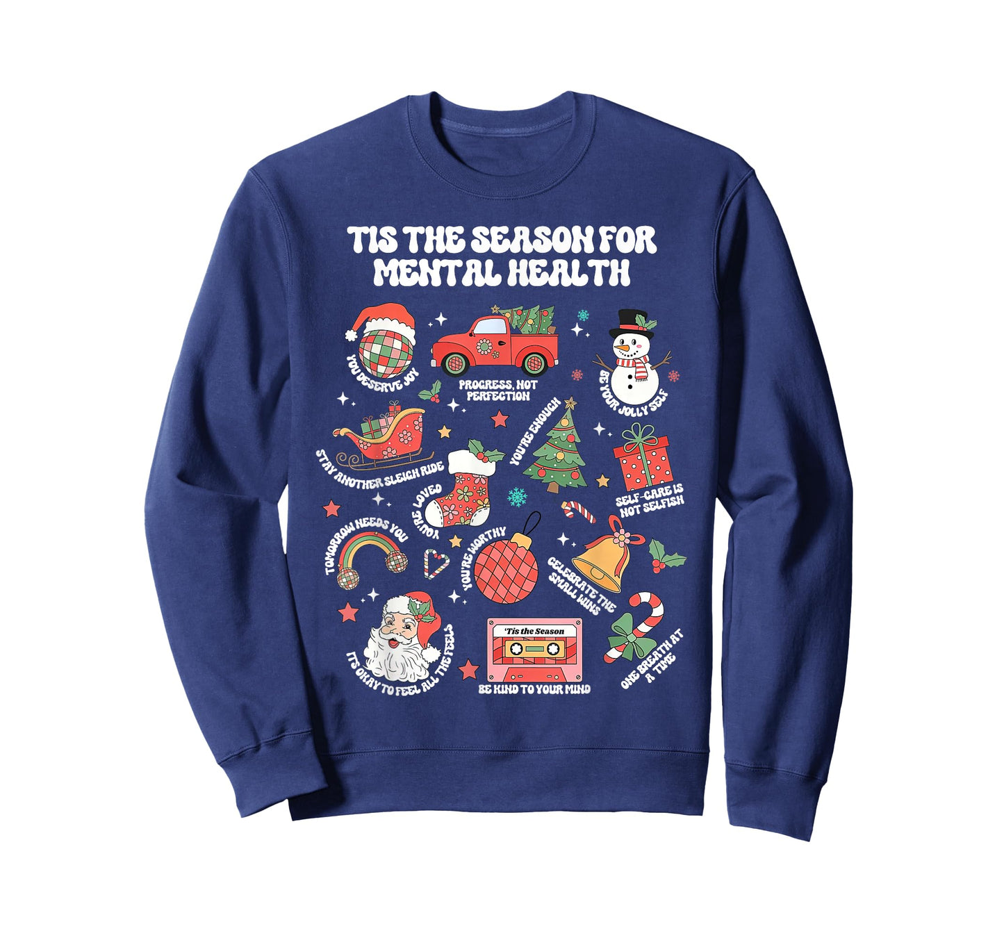 Tis The Season for Mental Health Christmas School Psychology T-Shirt