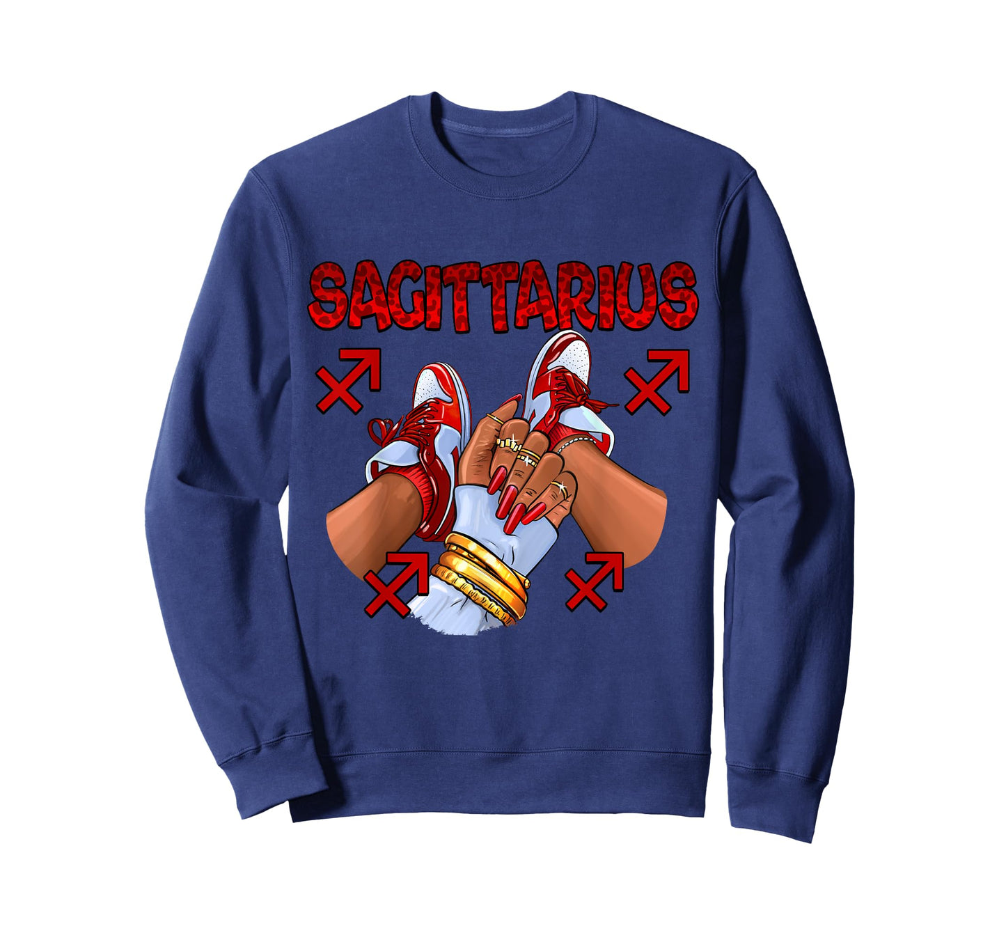 Sagittarius Queen Birthday Women Sneakers Zodiac Sign Bday T-Shirt