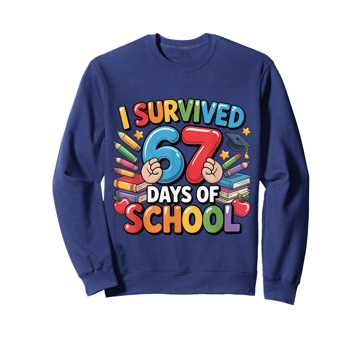 I Survived 67 Days of School Funny Six Seven 6 7 Meme Z Gen T-Shirt