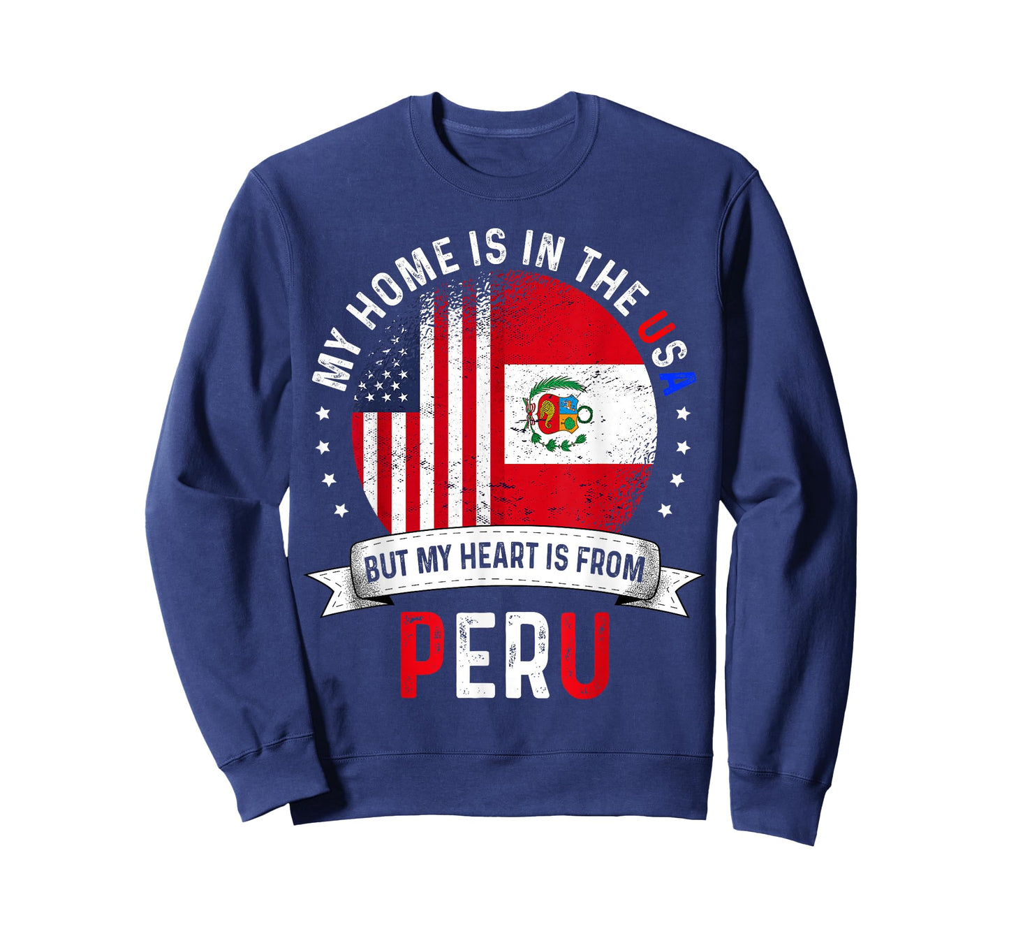 Peruvian American Patriot Heart is from Peru Flag T-Shirt