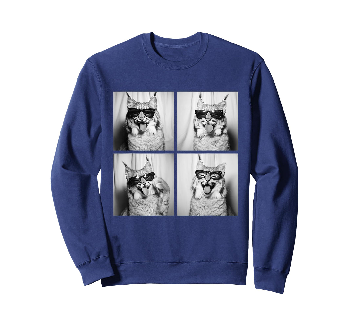 Funny Bobcats with Sunglasses Cool Lynx Animals Humor Meme T-Shirt