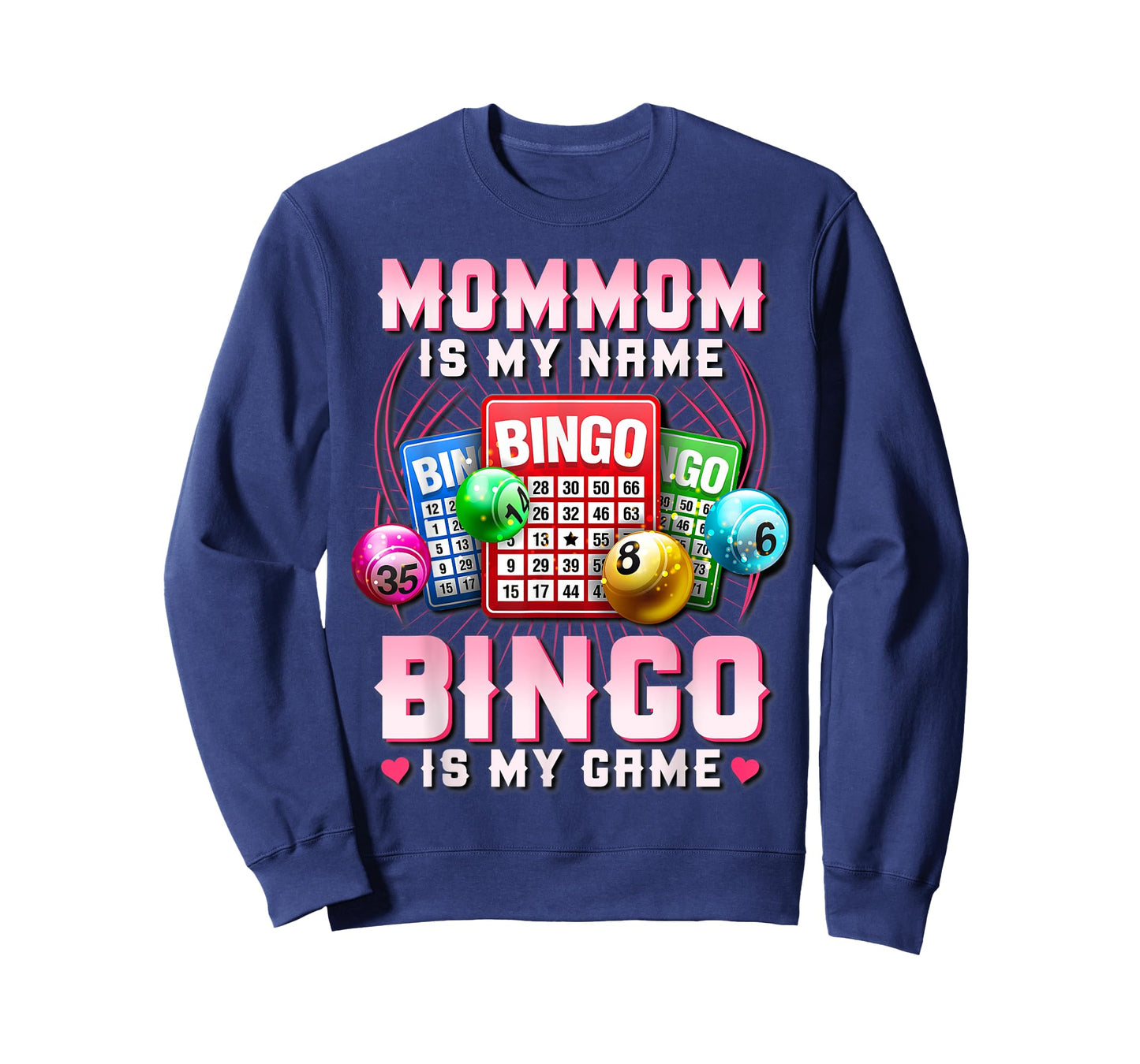 Bingo Player Mommom Is My Name Bingo Is My Game Xmas T-Shirt
