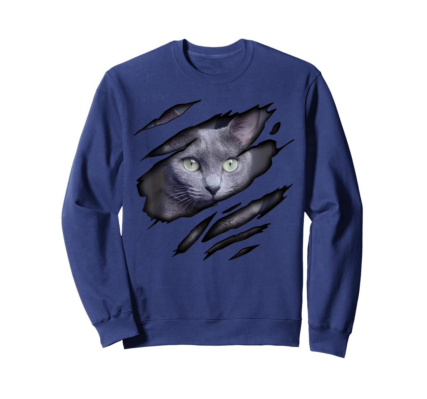 Russian Blue Cat in me design, Catdesign, Purebred Cat T-Shirt