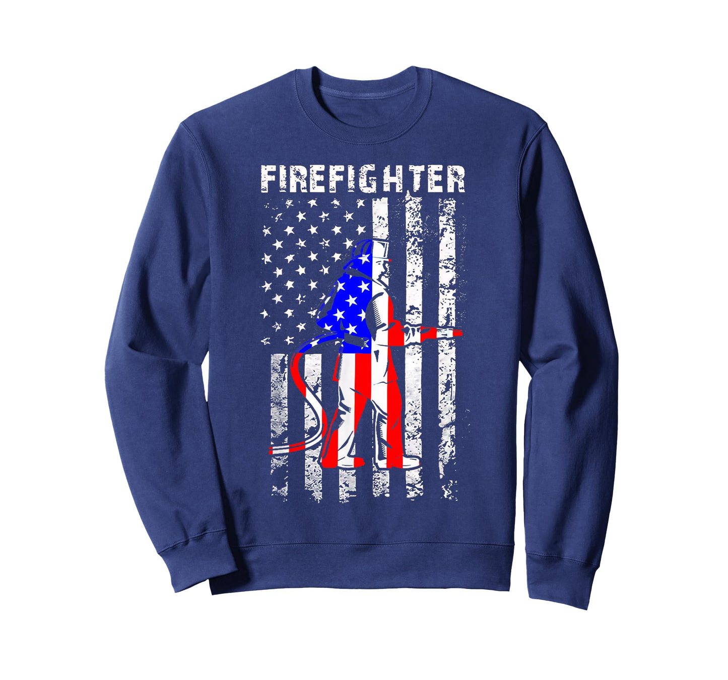 Firefighter American Flag Patriotic Firefighter Gifts Women Men T-Shirt