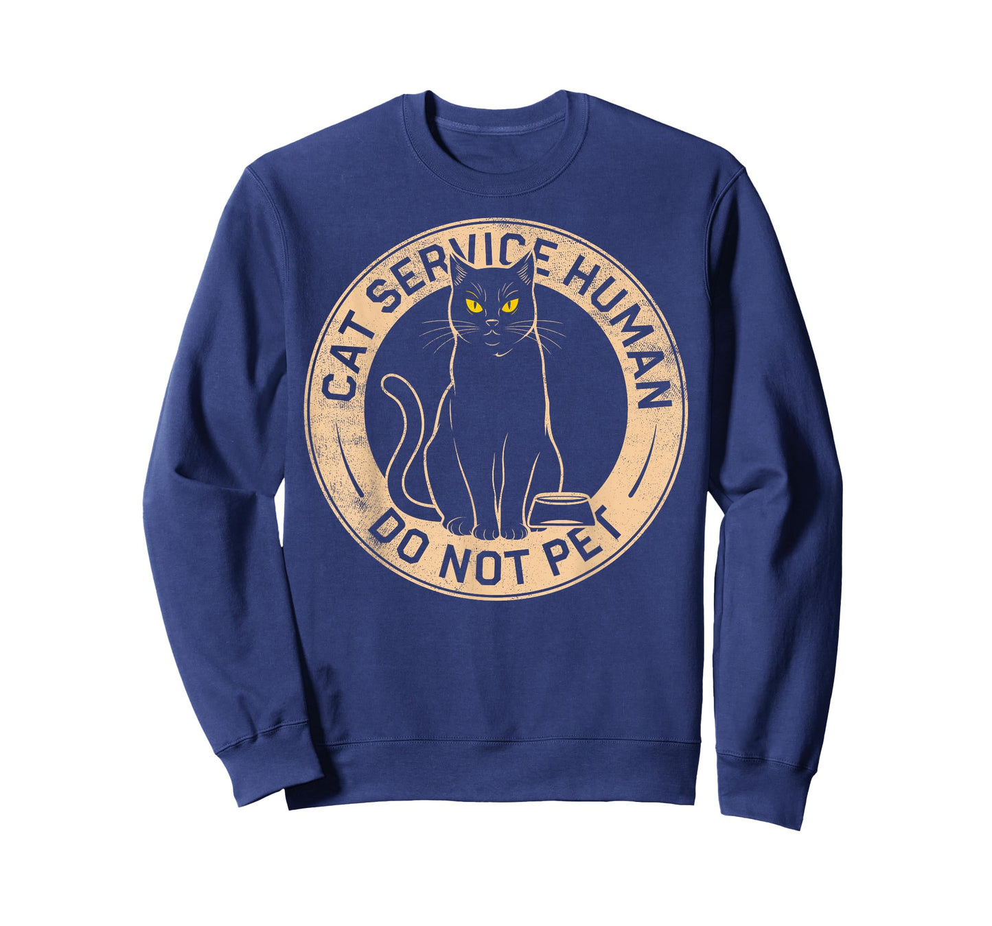 Cute Introvert Cat Service Human Do Not Pet Funny Cat Joke T-Shirt