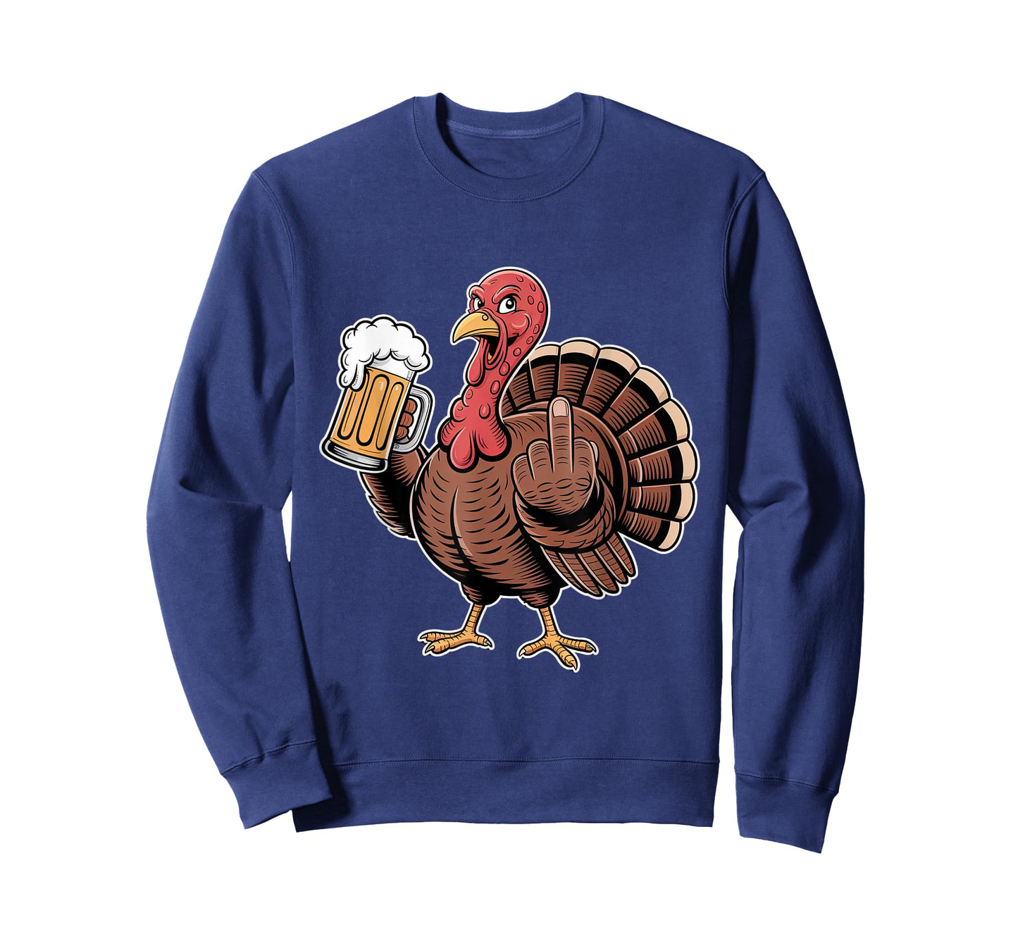Funny Rude Thanksgiving Turkey Beer Humor T-Shirt