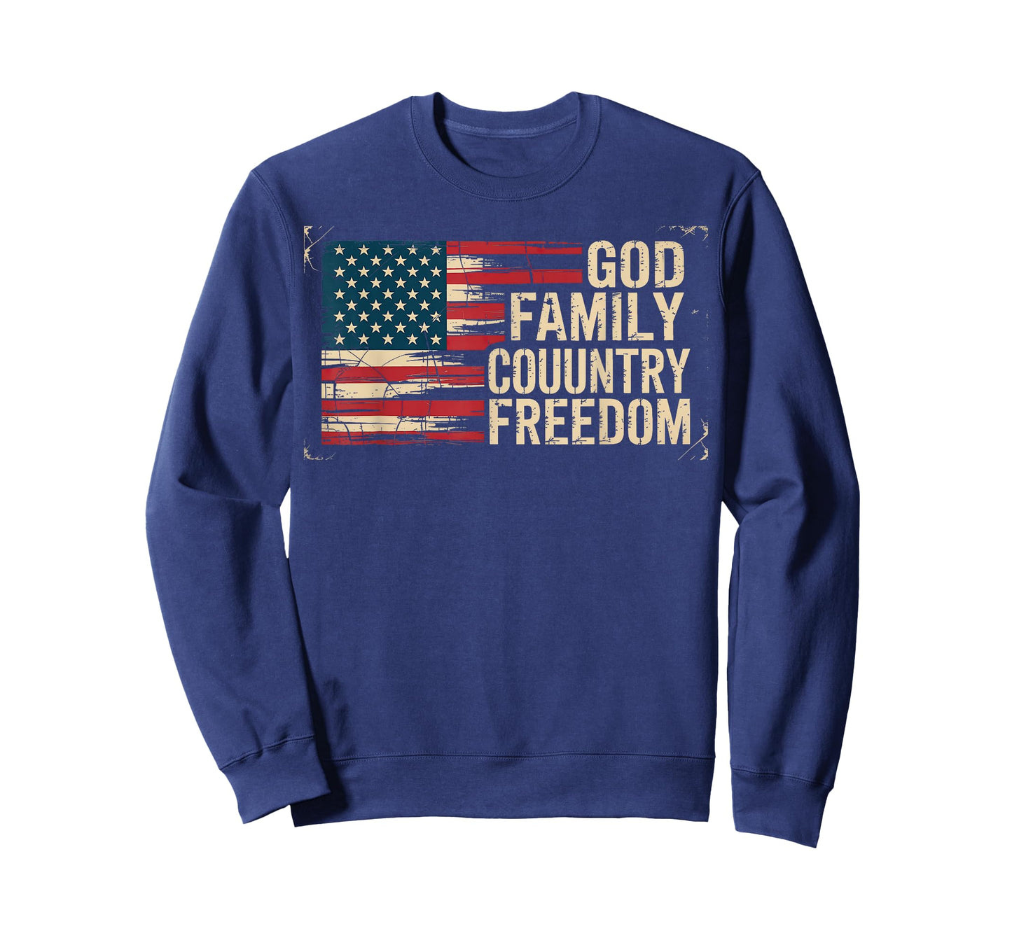 God Family Country Freedom USA Flag T-Shirt