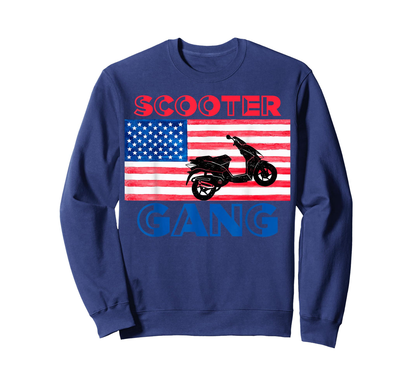Scooter Gang Moped t-Shirt American Flag Motorcycle Gear T-Shirt