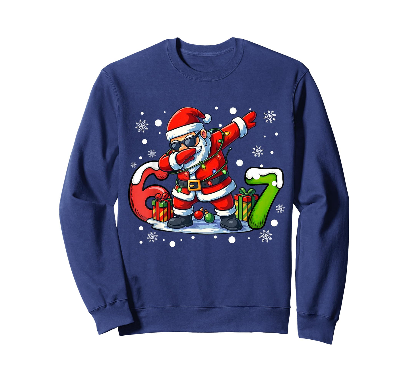 6 7 Meme Christmas 67 Six Seven Santa Dabbing Xmas Boys Kids T-Shirt
