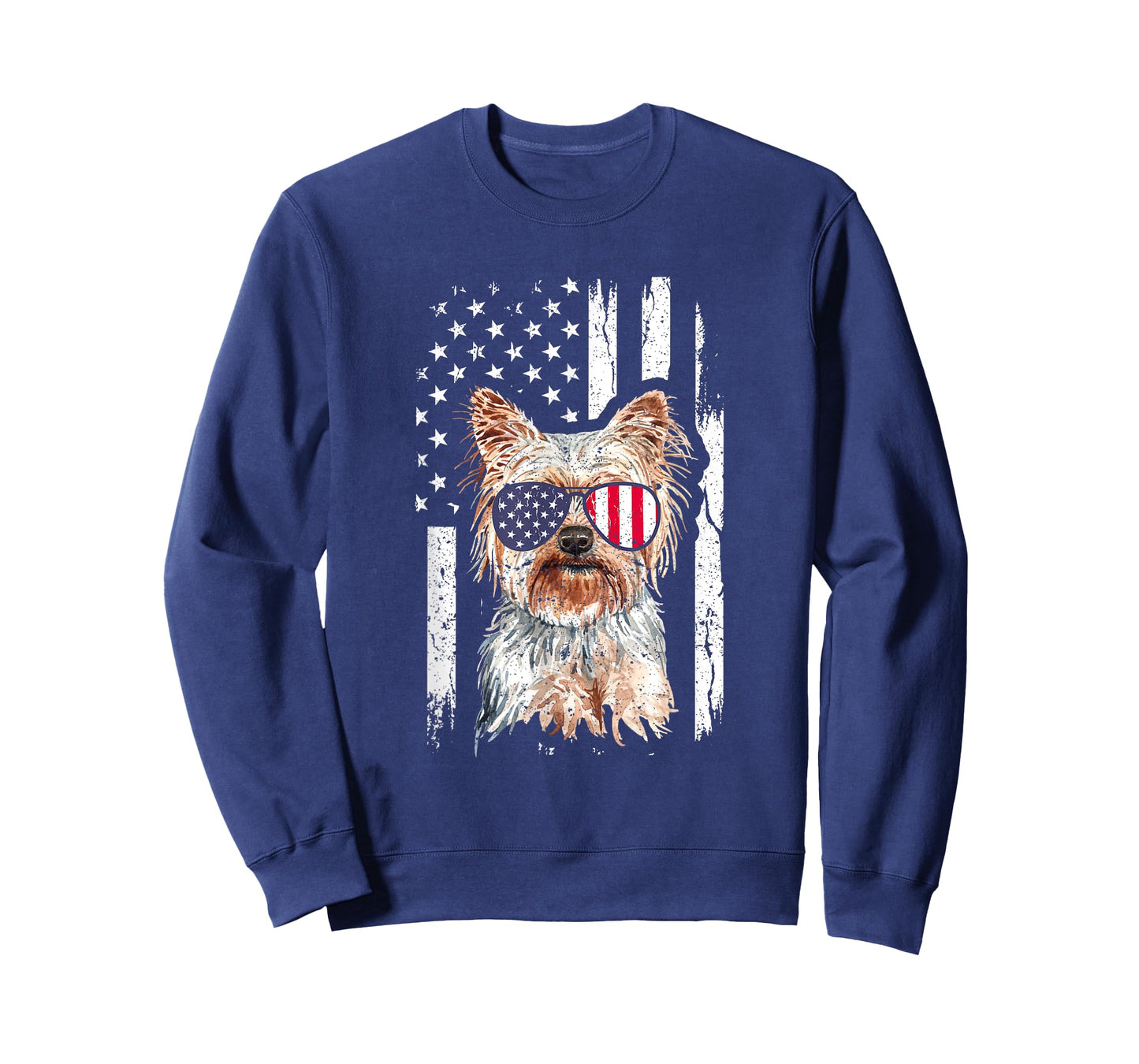 Yorkshire American Flag Patriotic Yorkie Dog 4th Of July US T-Shirt