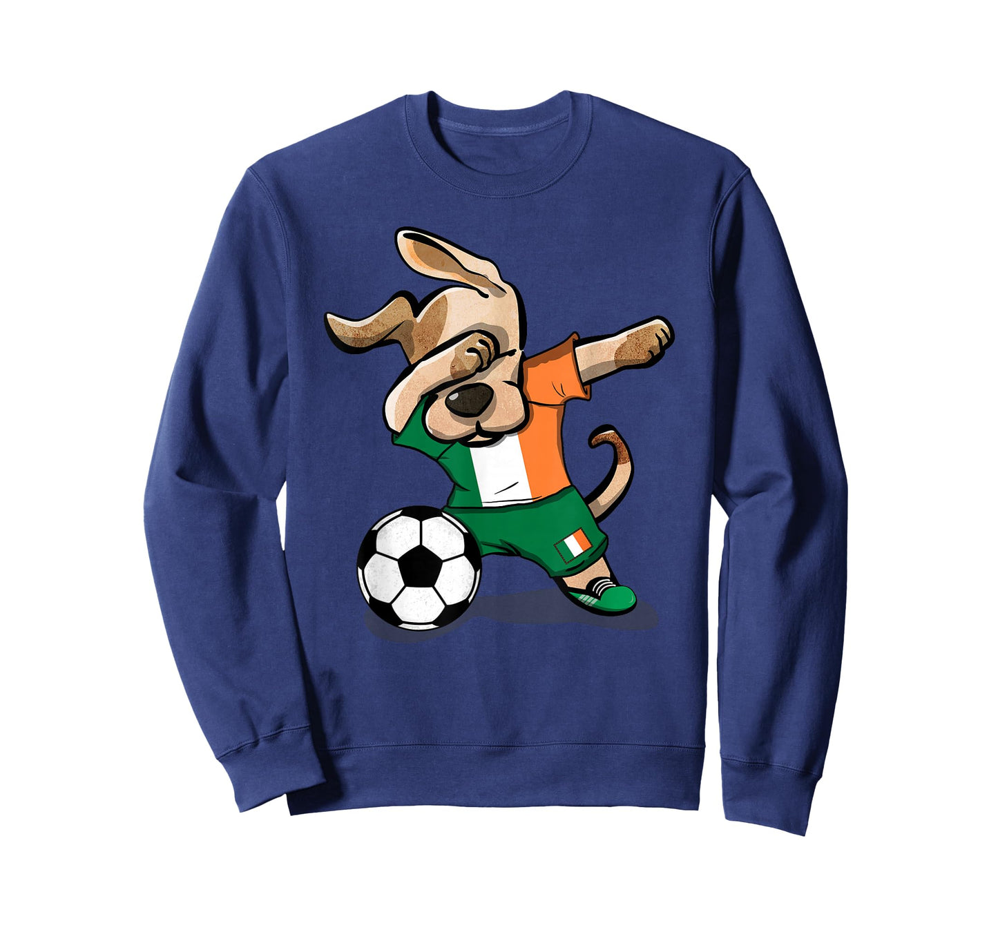 Funny Dabbing Dog Ireland Soccer Jersey Funny Irish Football T-Shirt