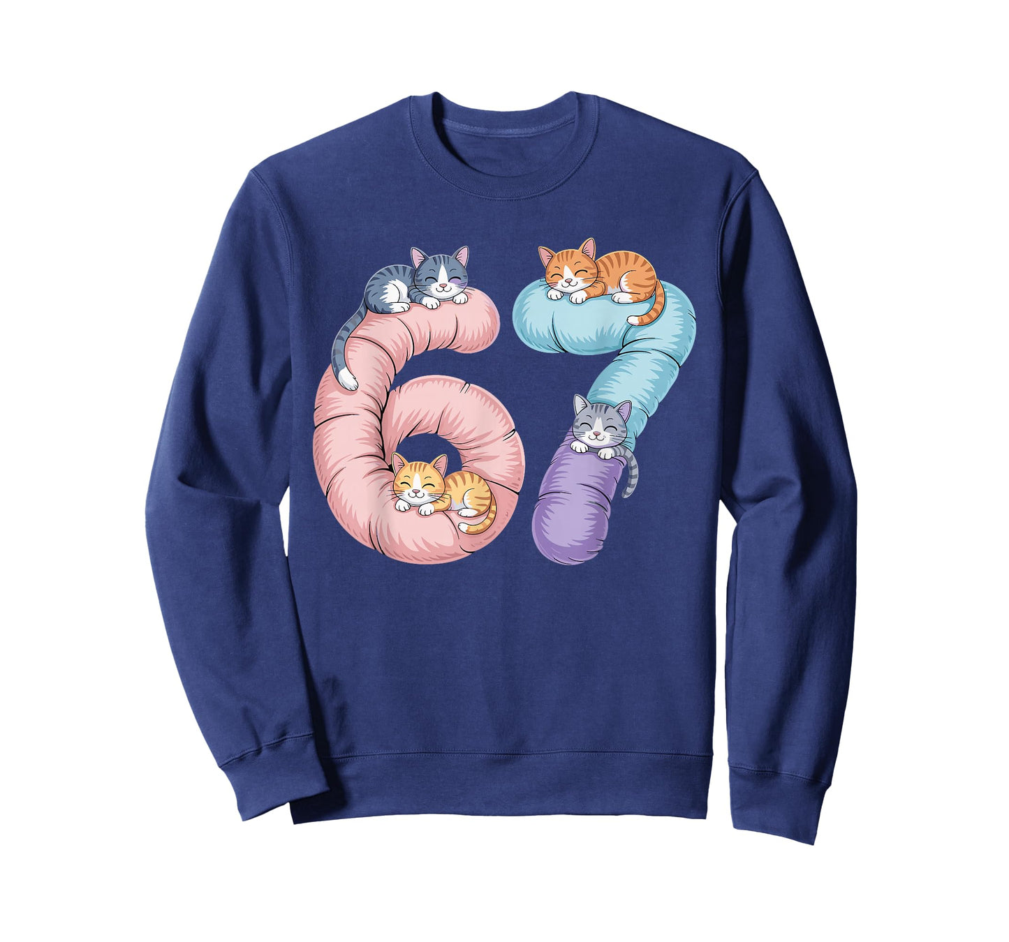 Cute 67 Cat Meme Design T-Shirt