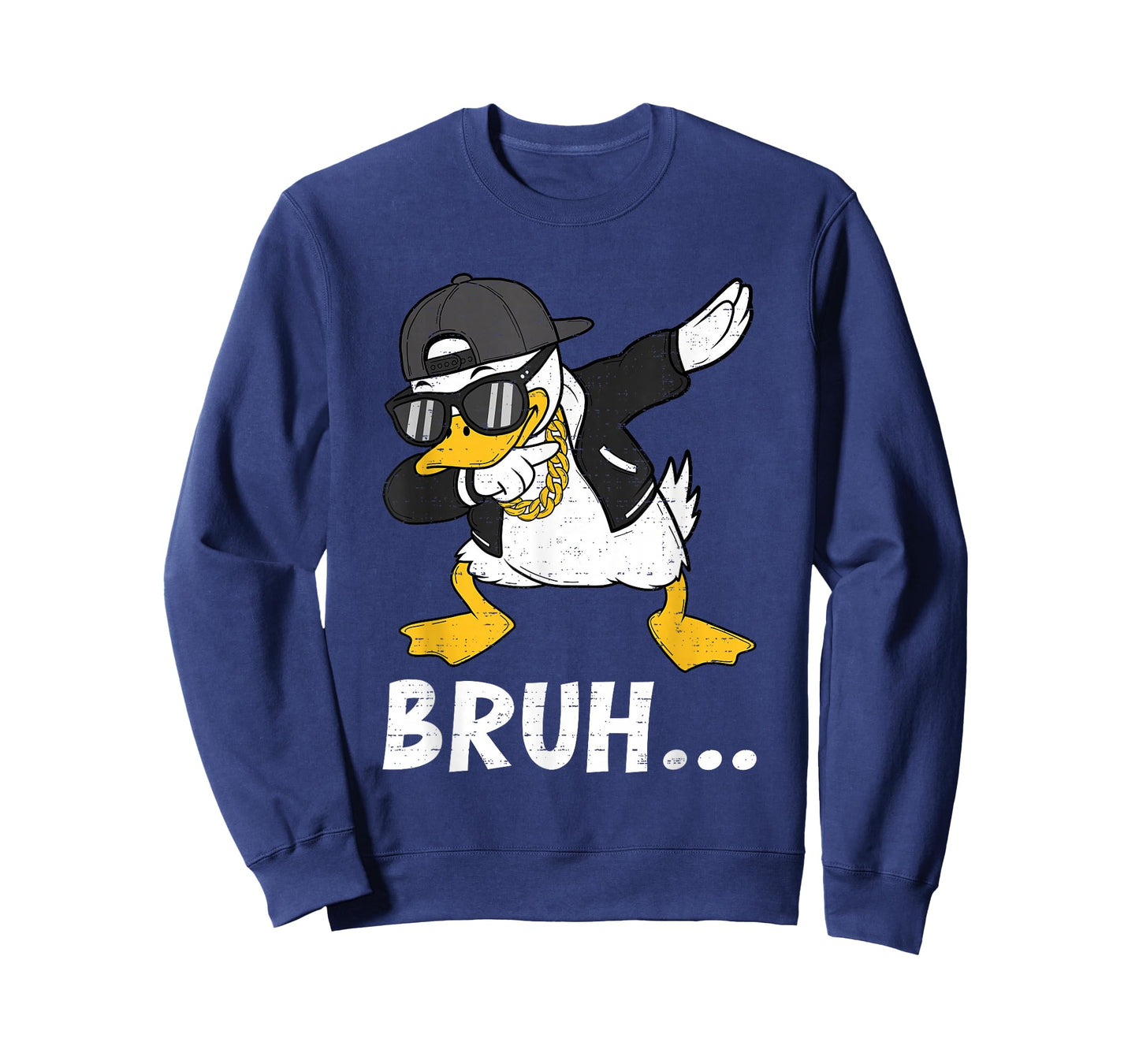 Funny Dabbing Duck Bruh Bro Dab Meme Humor Rubber Teens Boys T-Shirt