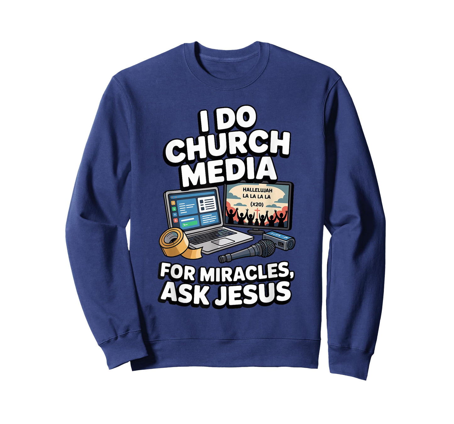 Funny Church Media Tech Jesus Faith T-Shirt