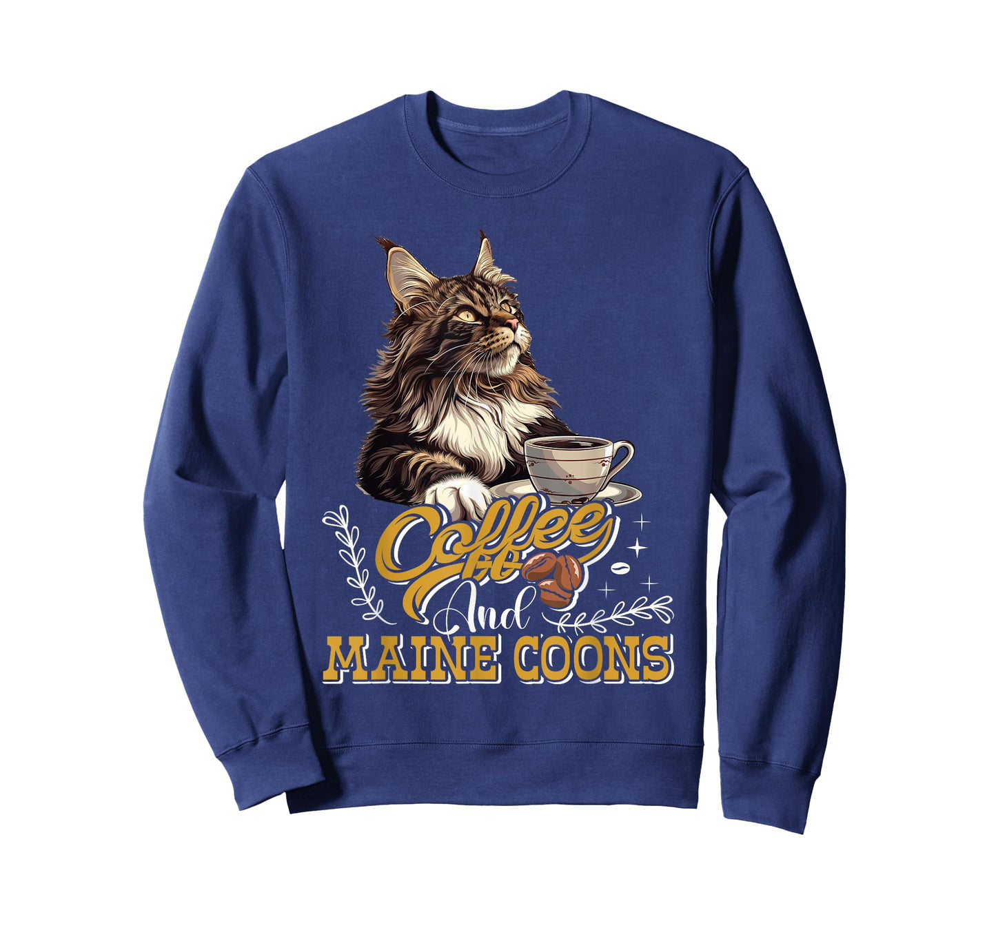 Maine Coon COFFEE AND MAINE COONS Funny Maine Coon T-Shirt